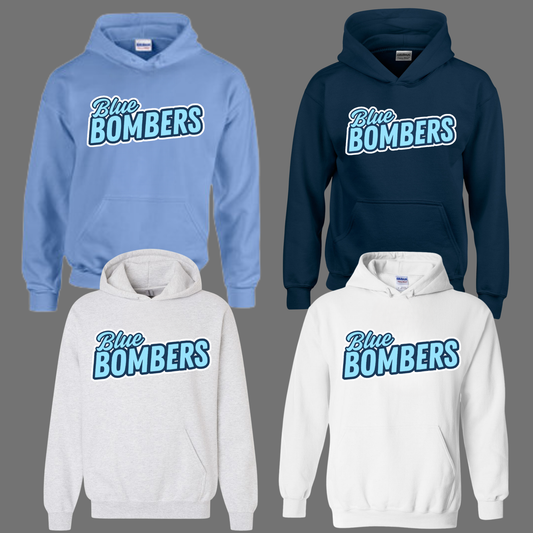Blue Bombers -Blue Bombers New Team Logo - Fleece Hooded Sweatshirt