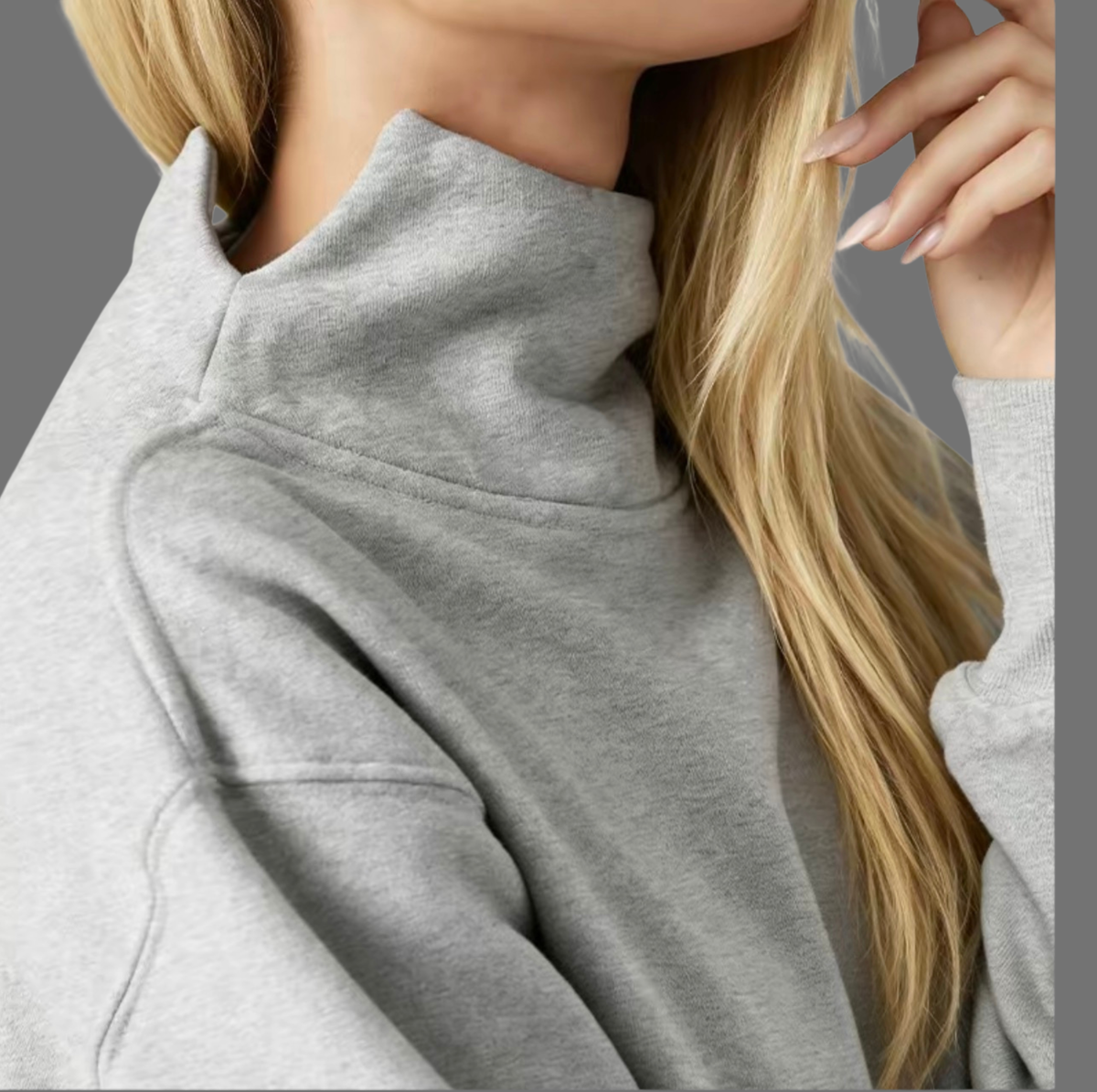 Custom Mock neck Crew neck sweatshirt