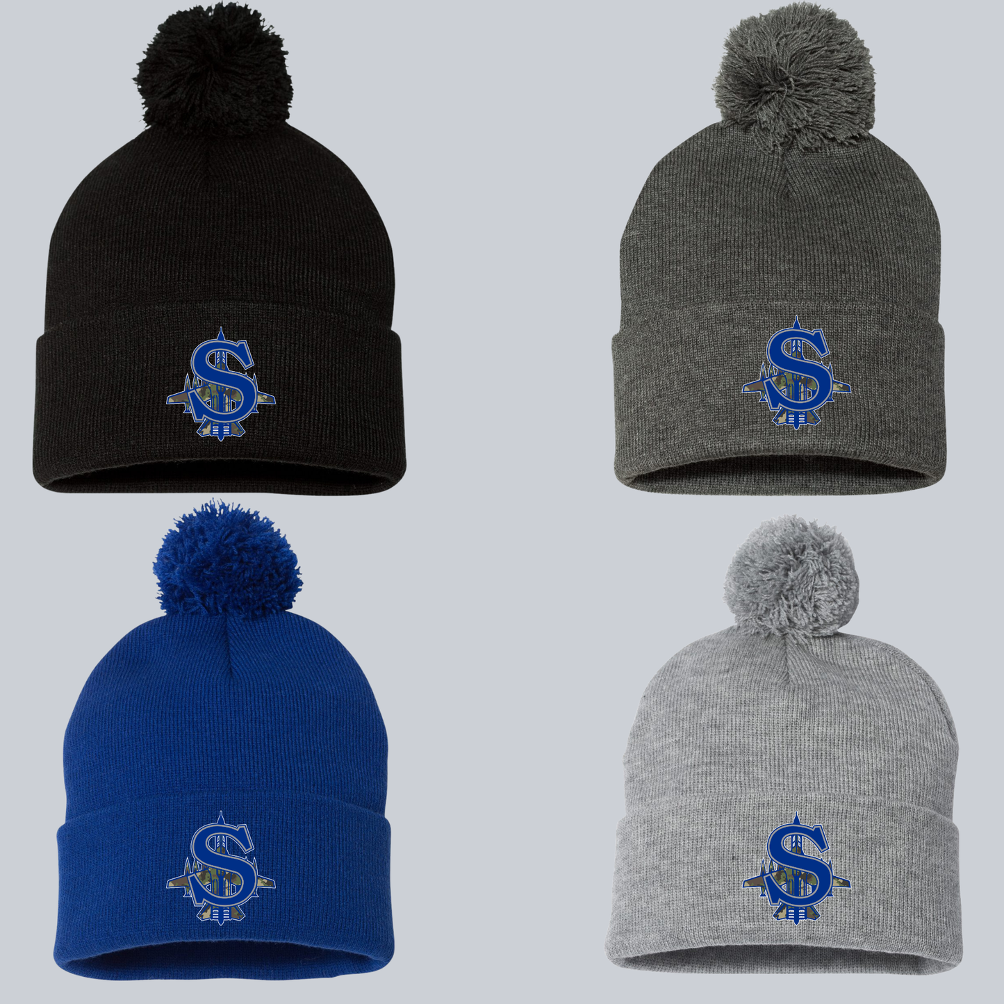 SBG  002- Pom Pom Beanie Solid Colors