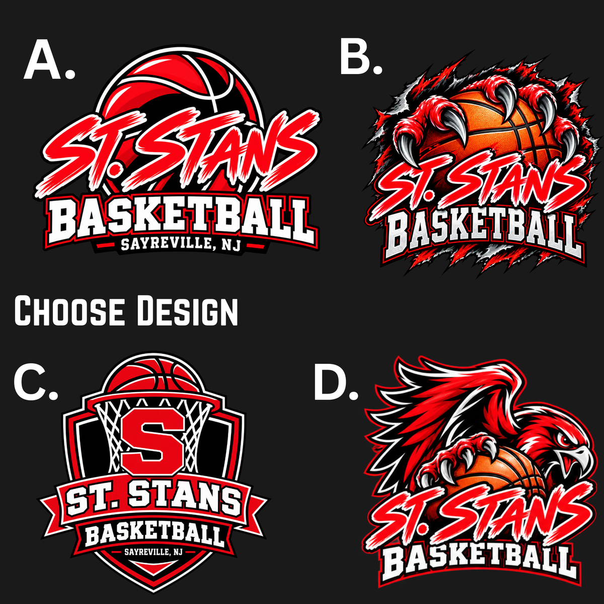 St. Stans Athletics 005 - BASKETBALL - Dri Fit Performance Tee-shirt