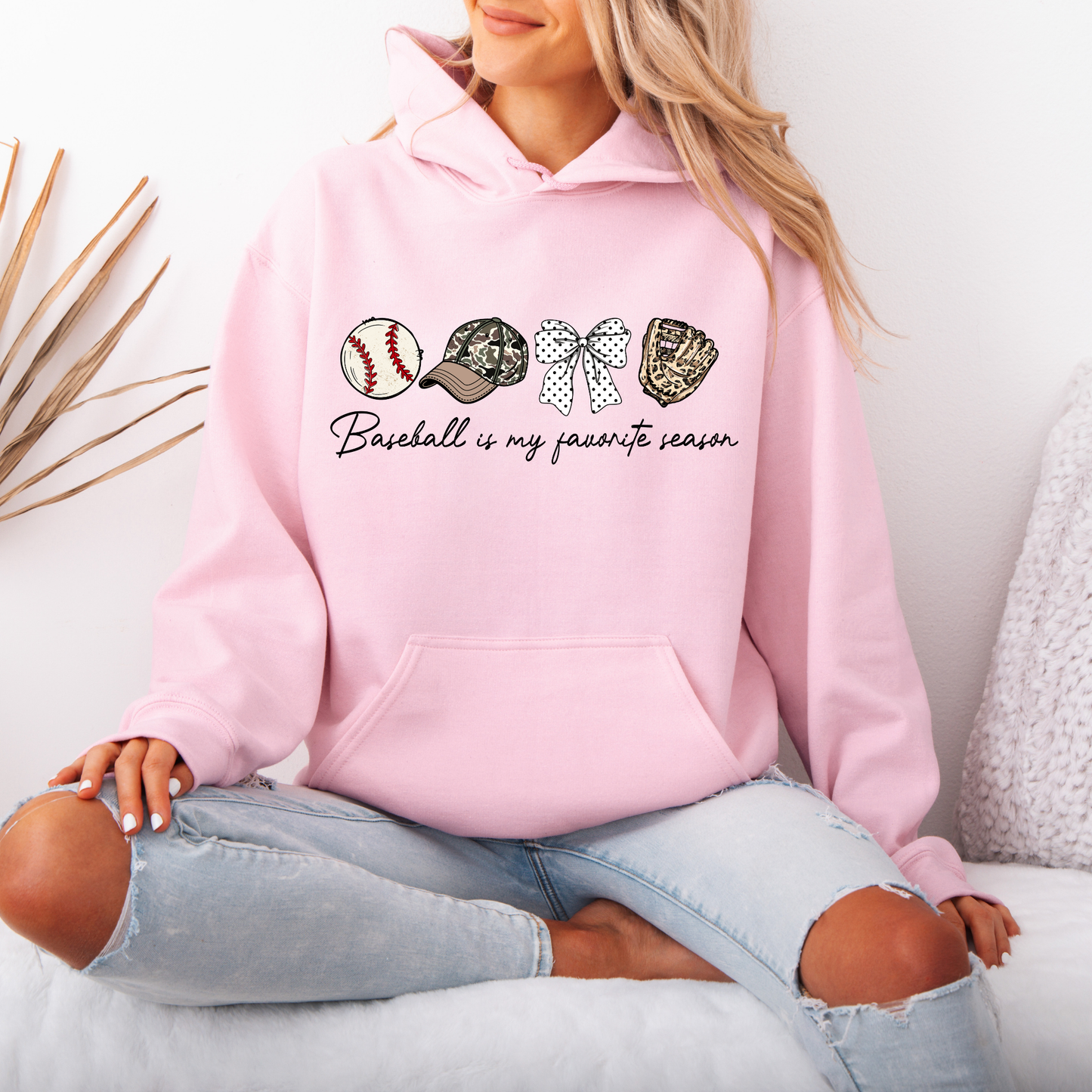 Baseball Mother's Day Collection - My favorite season is baseball design - (Tee- Shirt - Crewneck Sweatshirt or Hooded Sweatshirt)