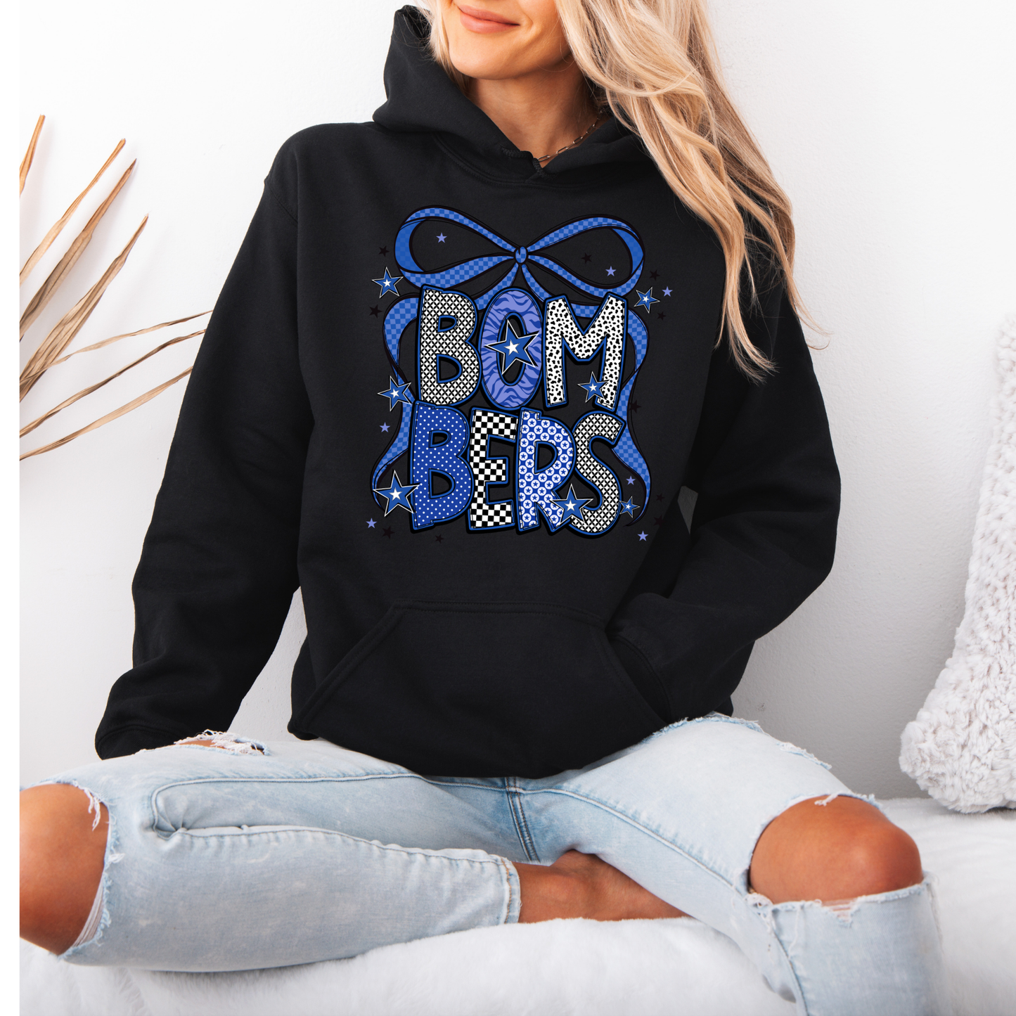 Volleyball 033 -BOMBERS -BOW HOODED Sweatshirt