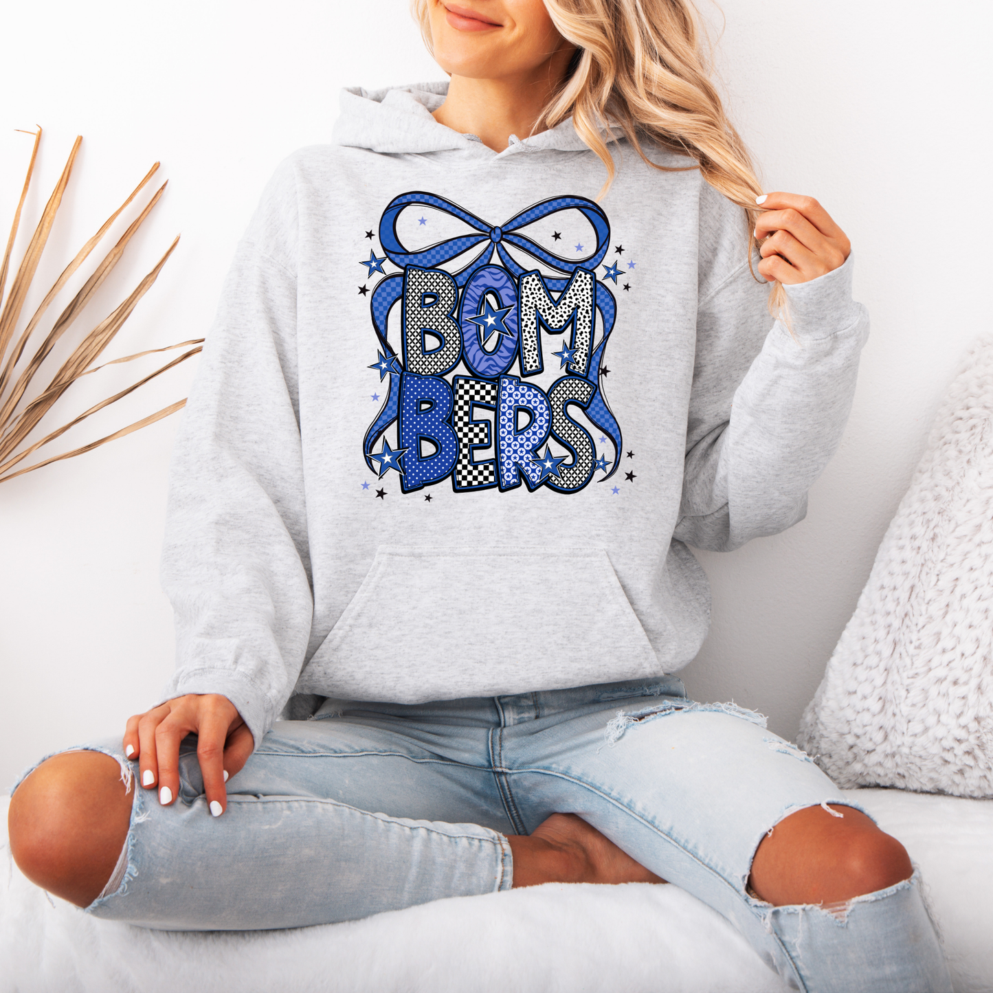 Volleyball 033 -BOMBERS -BOW HOODED Sweatshirt
