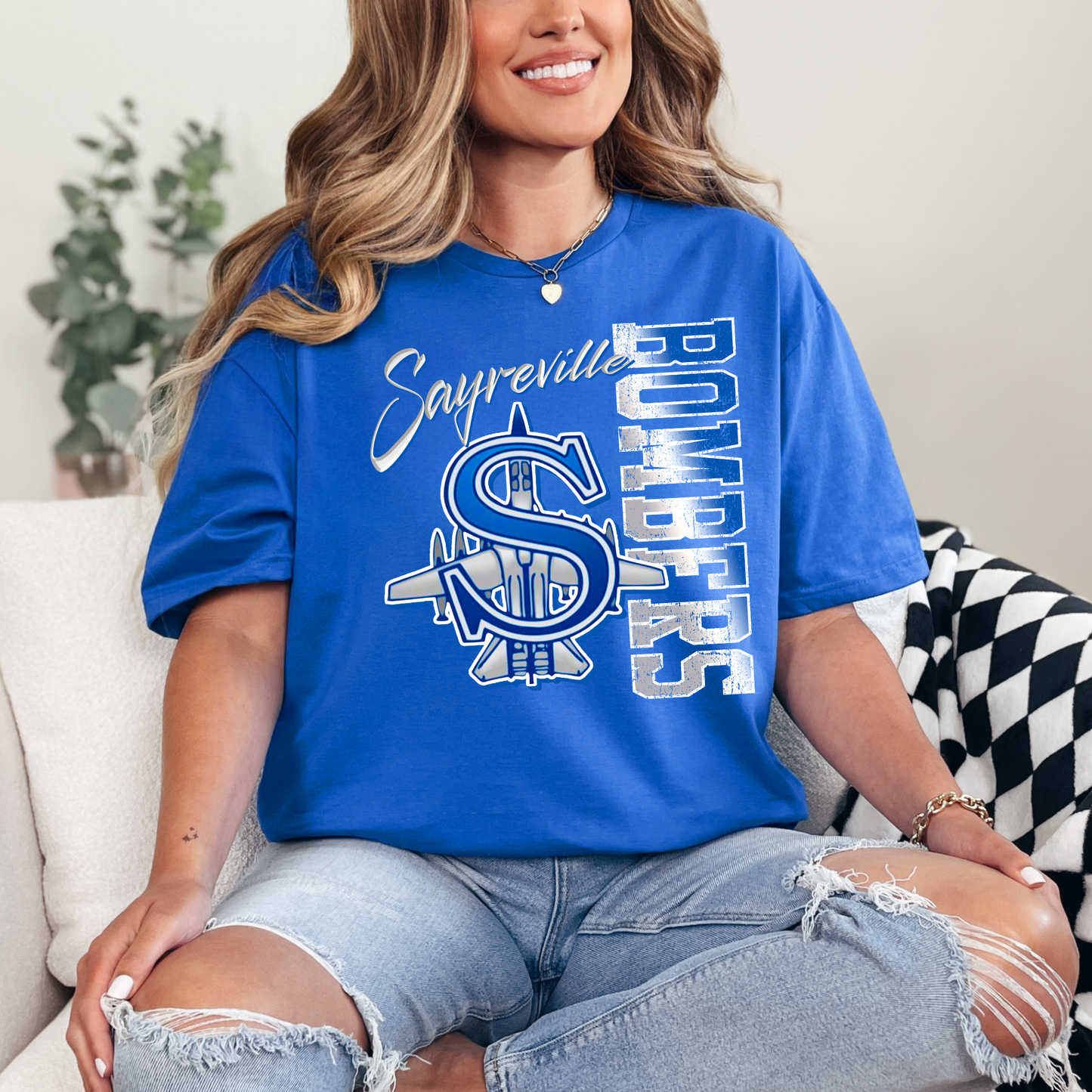 Softball 025- Sayreville Bombers- Crewneck Sweatshirt or Hooded Sweatshirt or Tee Shirt