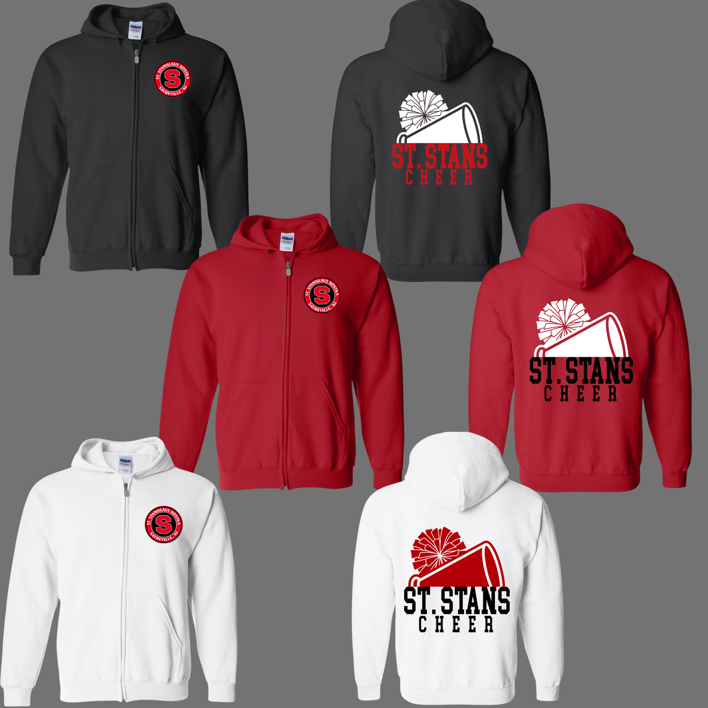 018 - SSA - Cheer - Full Zip Up Sweatshirt