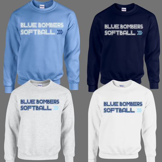 Blue Bombers - Blue Bombers Arrow - Fleece Crew Neck Sweatshirt