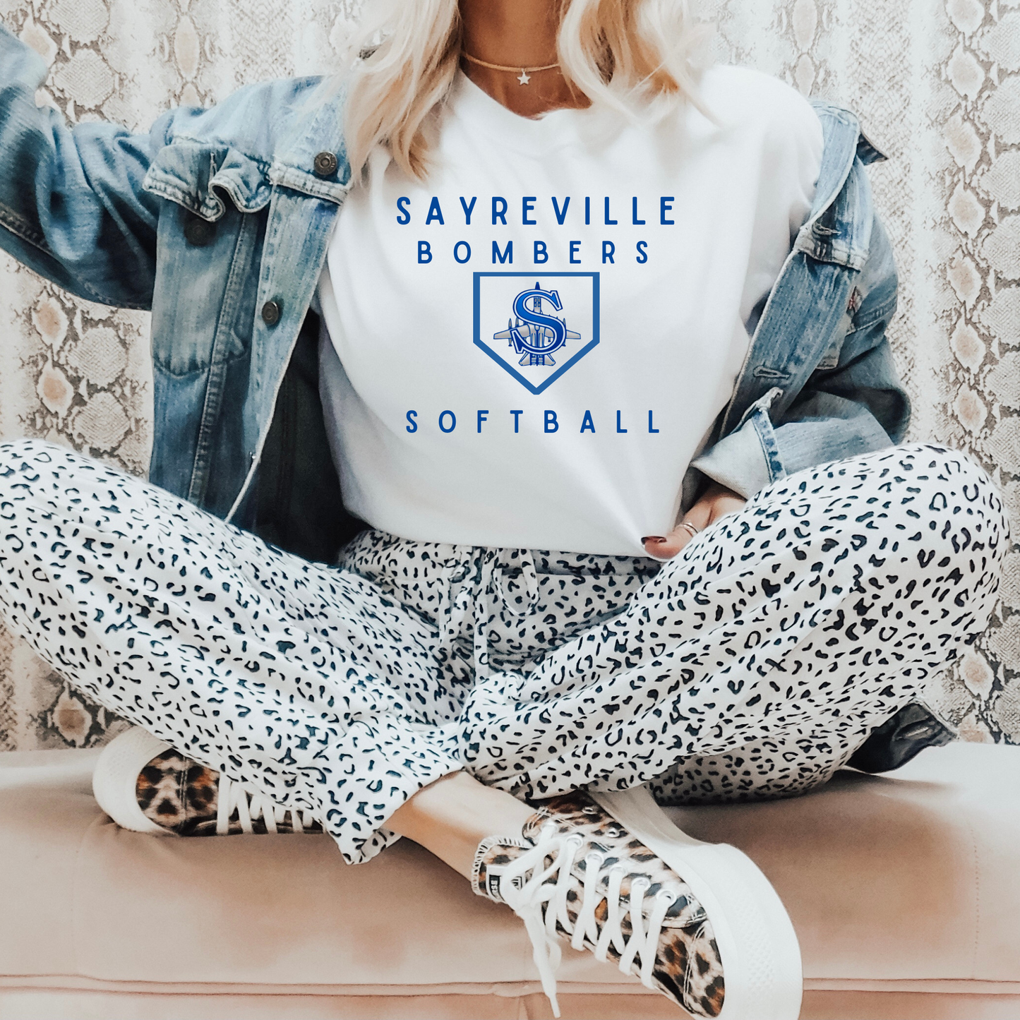 Softball 001 - Sayreville Bombers Softball -Tee-Shirt