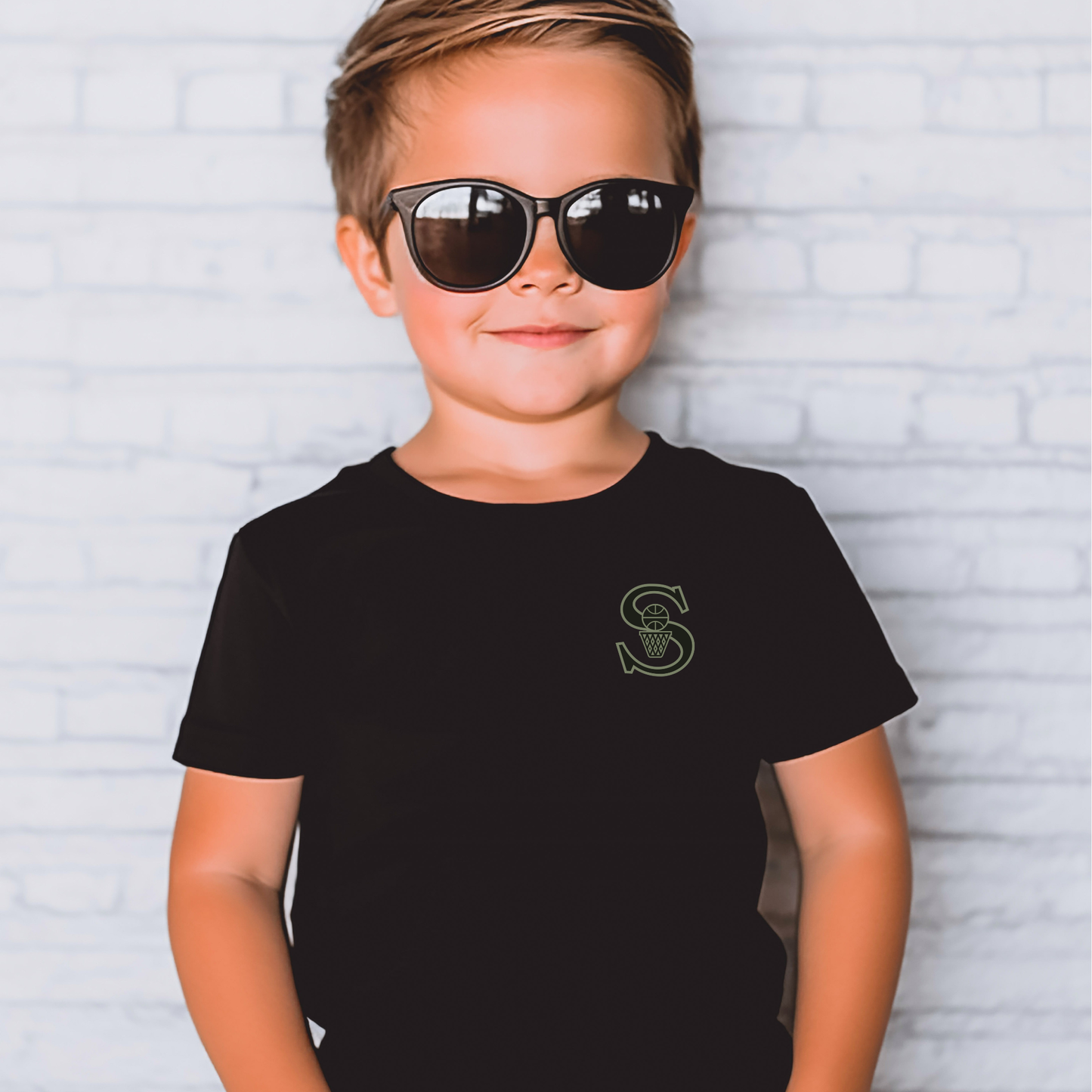 BBB - 011- Basketball S logo army green - Tee-Shirt, Crewneck Sweatshirt or Hooded Sweatshirt