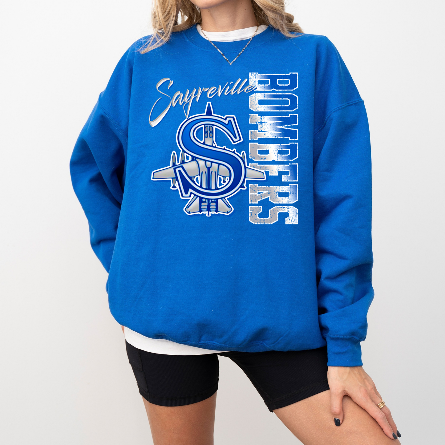 Softball 025- Sayreville Bombers- Crewneck Sweatshirt or Hooded Sweatshirt or Tee Shirt