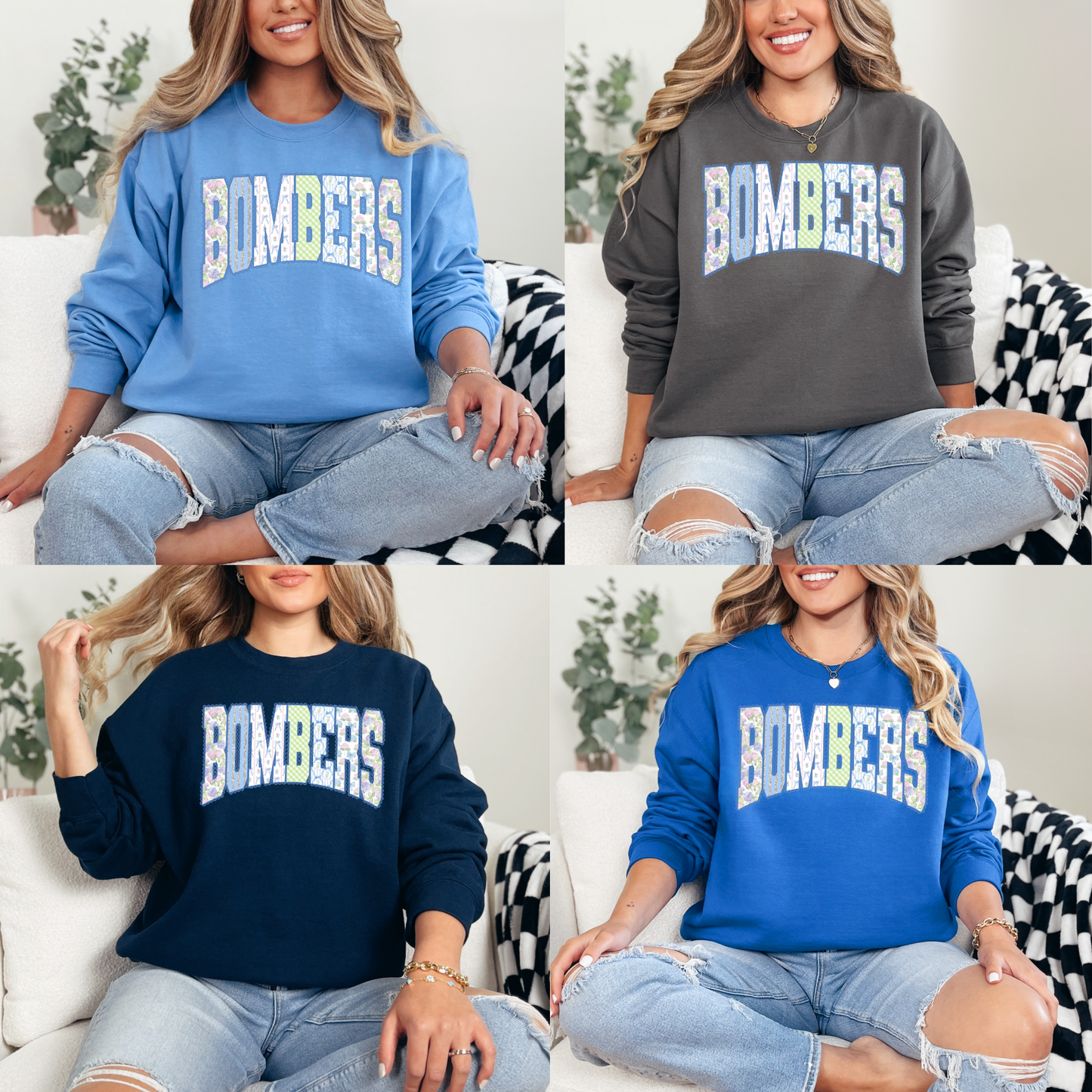 Baseball Mother's Day Collection - BOMBERS LACE - (Tee- Shirt - Crewneck Sweatshirt or Hooded Sweatshirt)