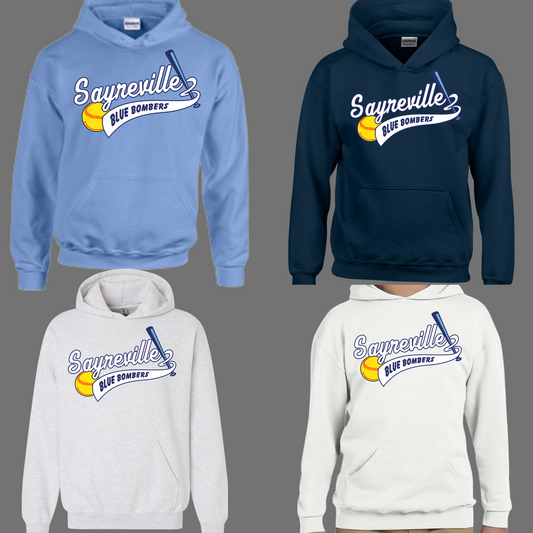 Blue Bombers 005 -Fleece Hooded Sweatshirt - Original Blue Bombers Logo
