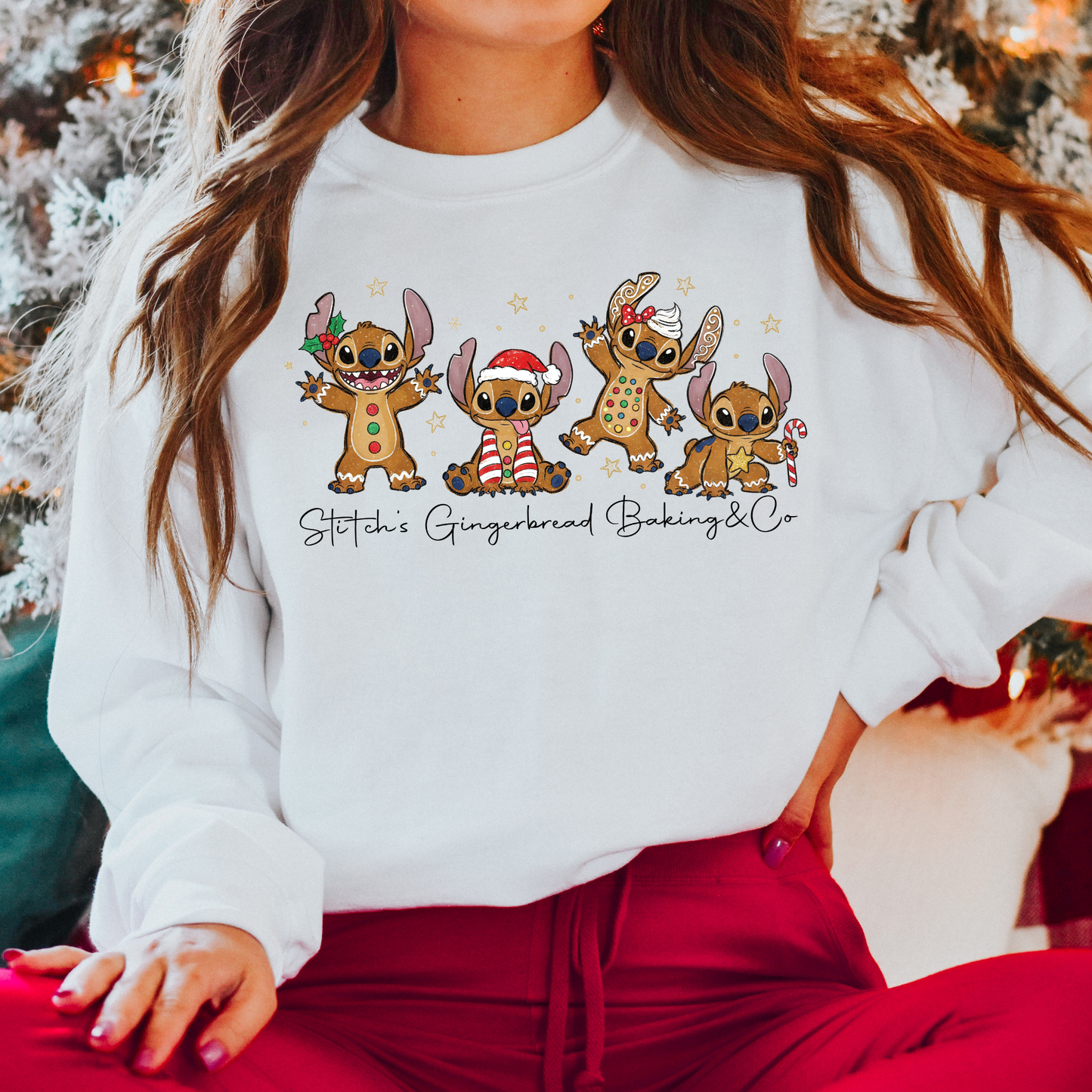 009 - Stitch - Merry Christmas - Tee-shirt - Crewneck or Hooded Sweatshirt