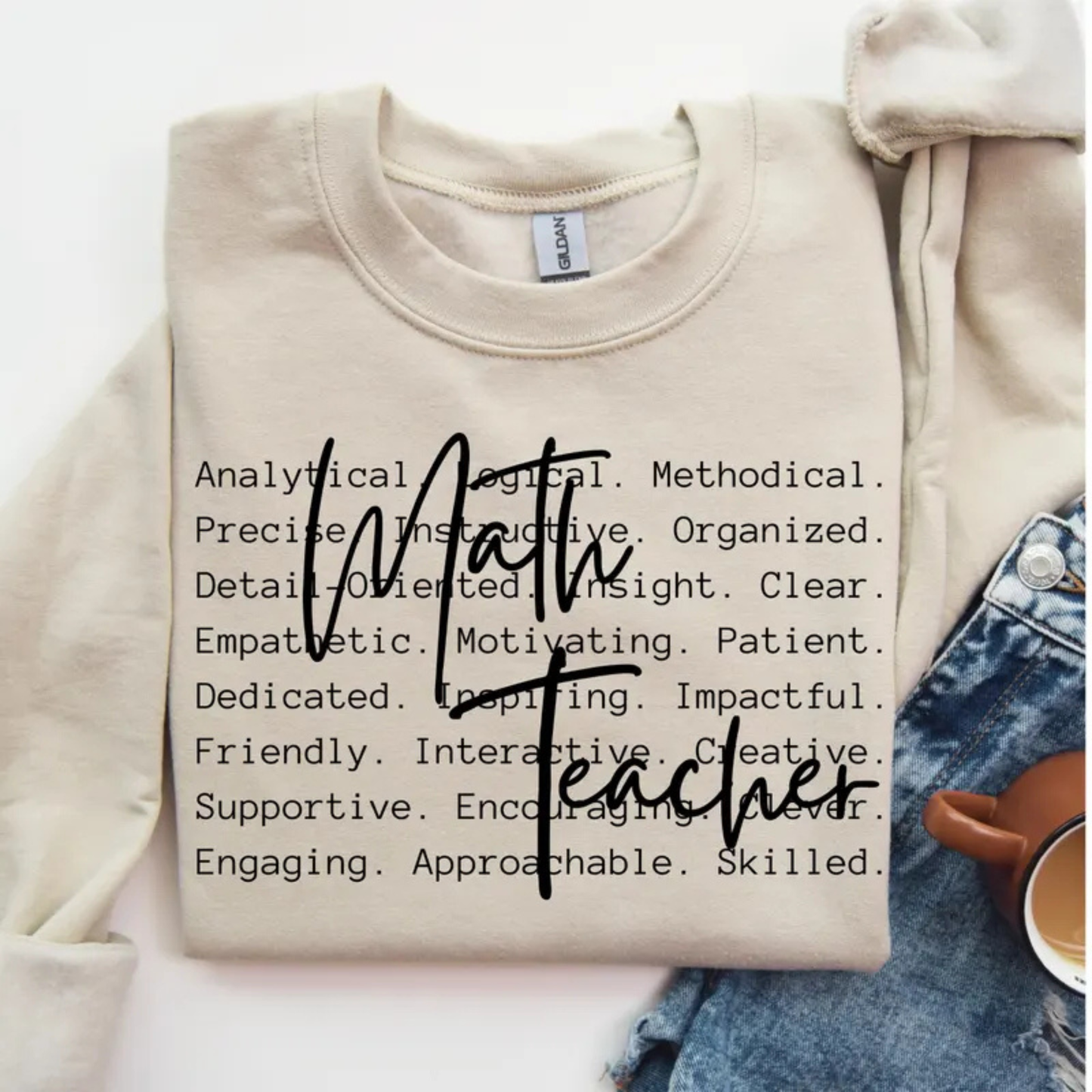 Math Teacher- Tee-shirt - Crewneck or Hooded Sweatshirt