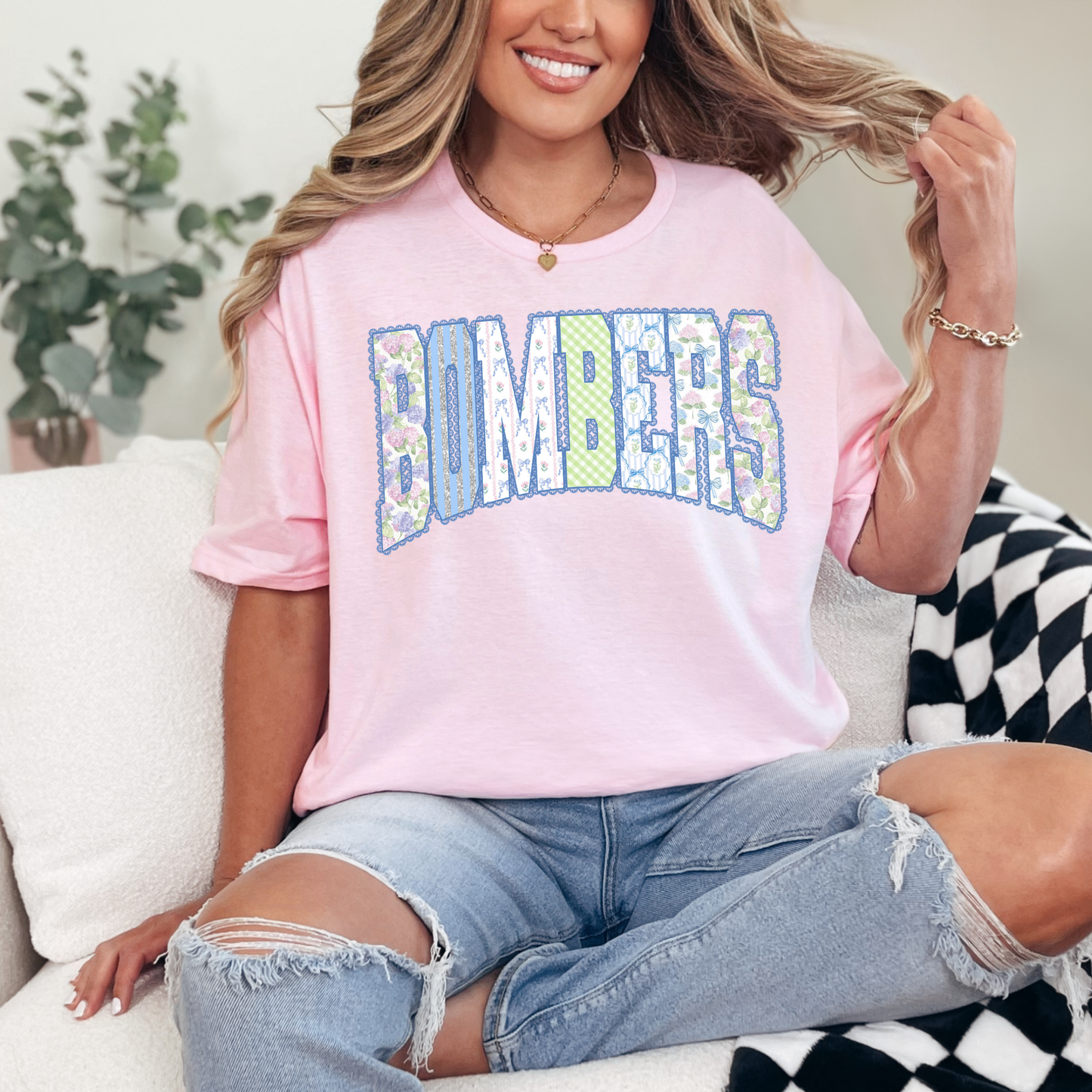 Baseball Mother's Day Collection - BOMBERS LACE - (Tee- Shirt - Crewneck Sweatshirt or Hooded Sweatshirt)