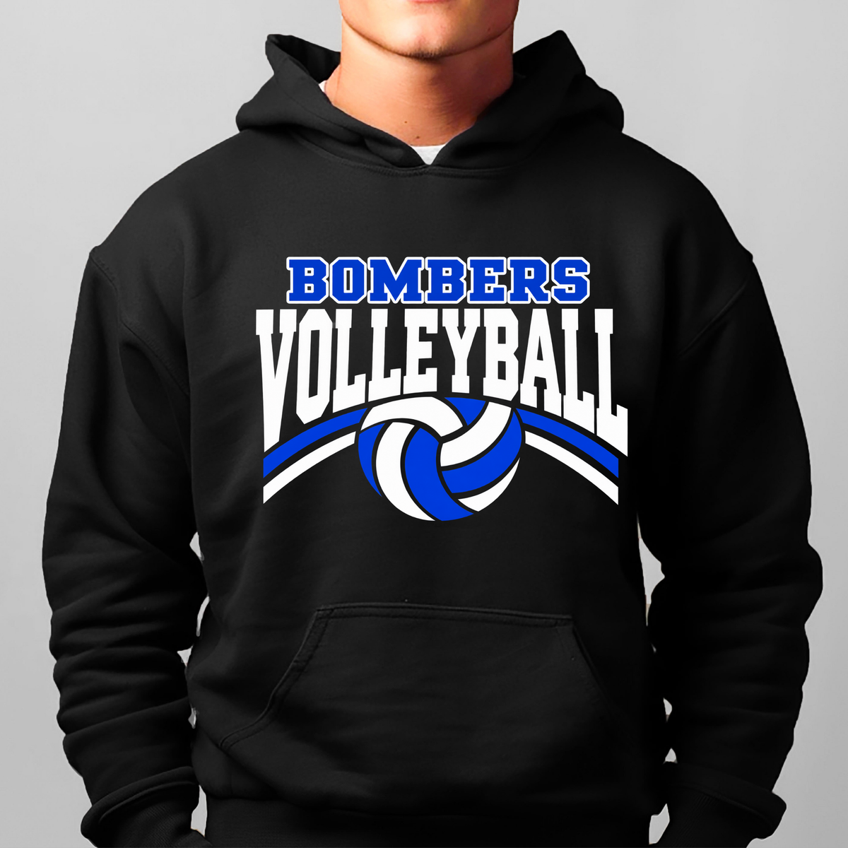 Volley 008 - Bombers Volleyball - Tee Shirt, Crew neck Sweatshirt, or Hooded Sweatshirt