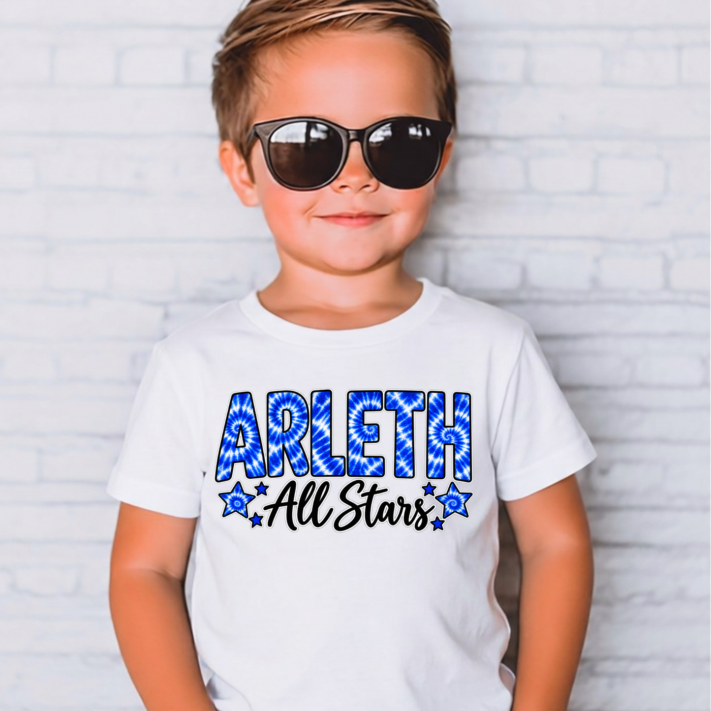 Arleth 004 - ARLETH All Stars tie dye design - Tee Shirt, Crew neck Sweatshirt, or Hooded Sweatshirt