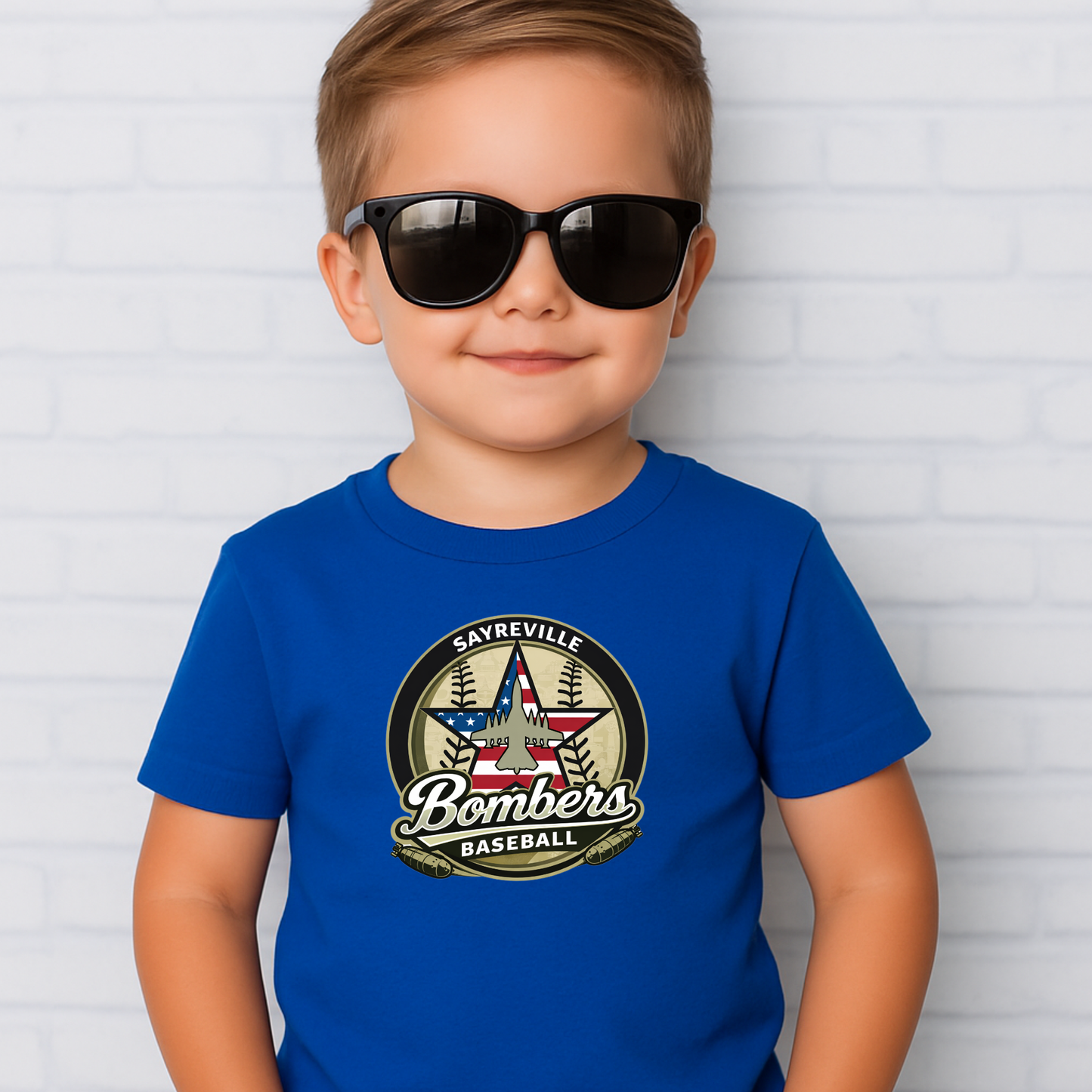 012 - Baseball- Military Baseball Logo - (Tee- Shirt - Crewneck Sweatshirt or Hooded Sweatshirt)