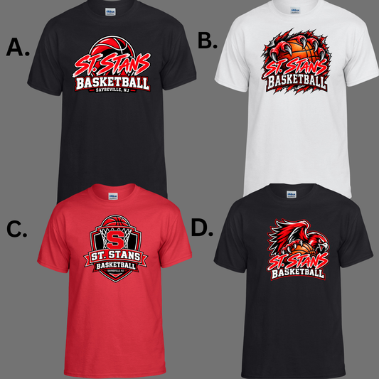 St. Stans Athletics 001 - BASKETBALL -  Soft style Tee Shirt