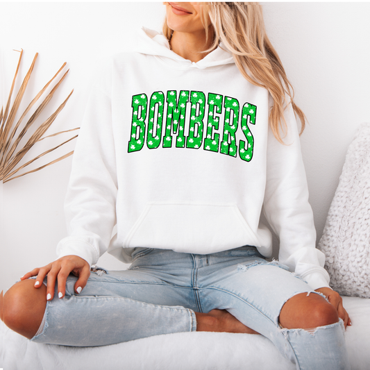 BOMBERS Distressed Shamrock Saint Patrick's - Crewneck Sweatshirt or Hooded Sweatshirt or Tee Shirt