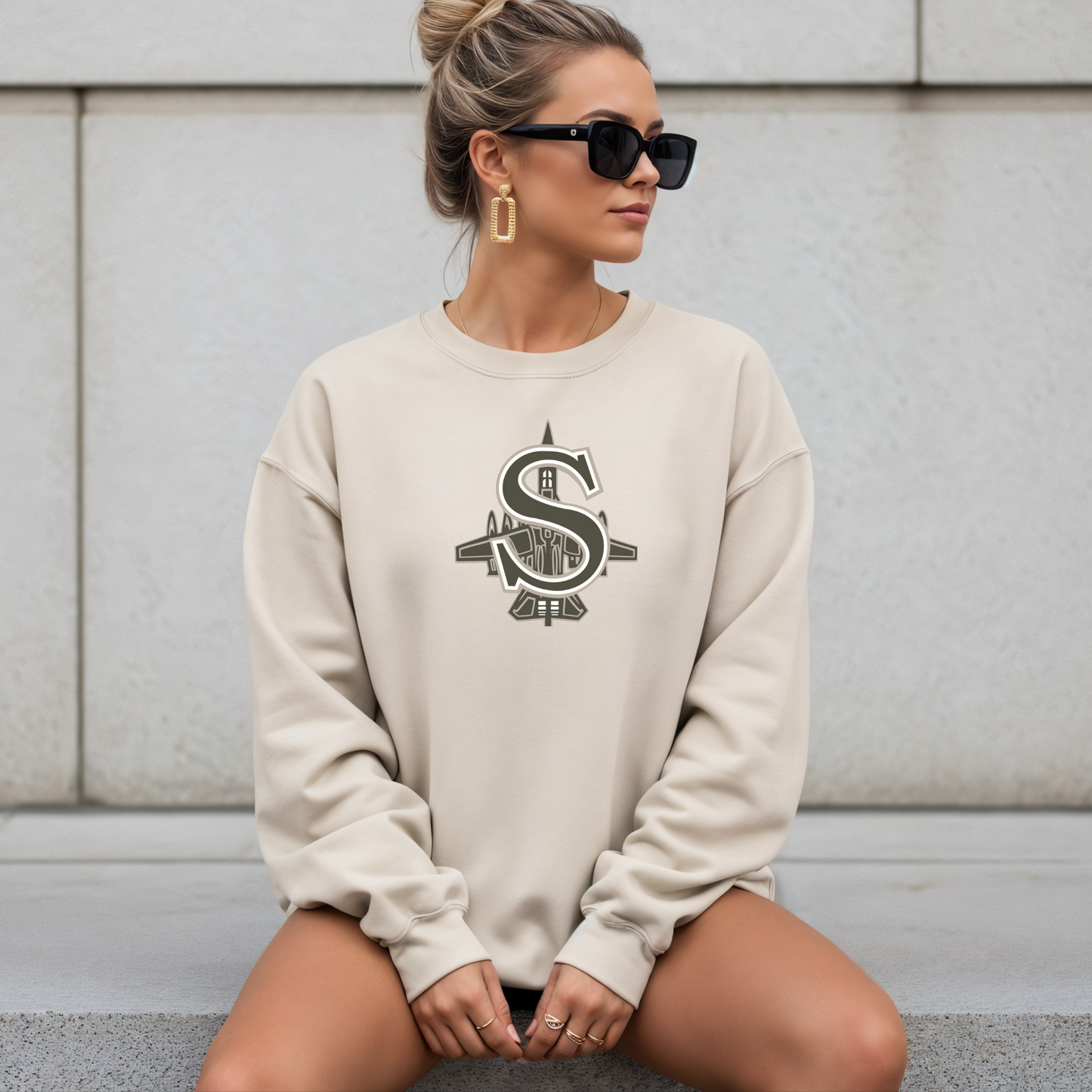 BBB - 014 - Military Green S LOGO - Tee-Shirt, Crewneck Sweatshirt or Hooded Sweatshirt