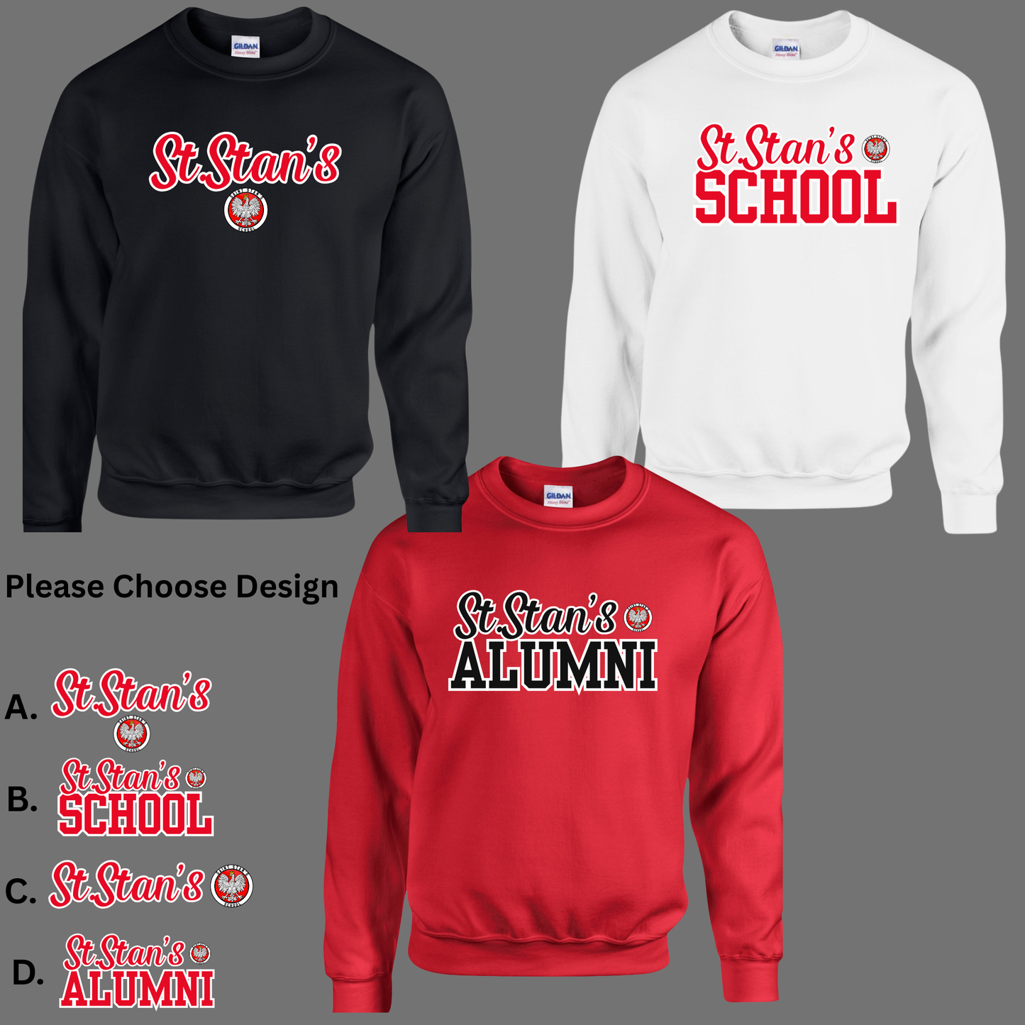 SSK 012- Saint Stans Alumni - St. Stan's School - Tee-Shirt - Crew Neck Sweatshirt or Hooded sweatshirt