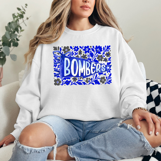 Volleyball 041 - Bombers crew Sweatshirt - Flower Banner