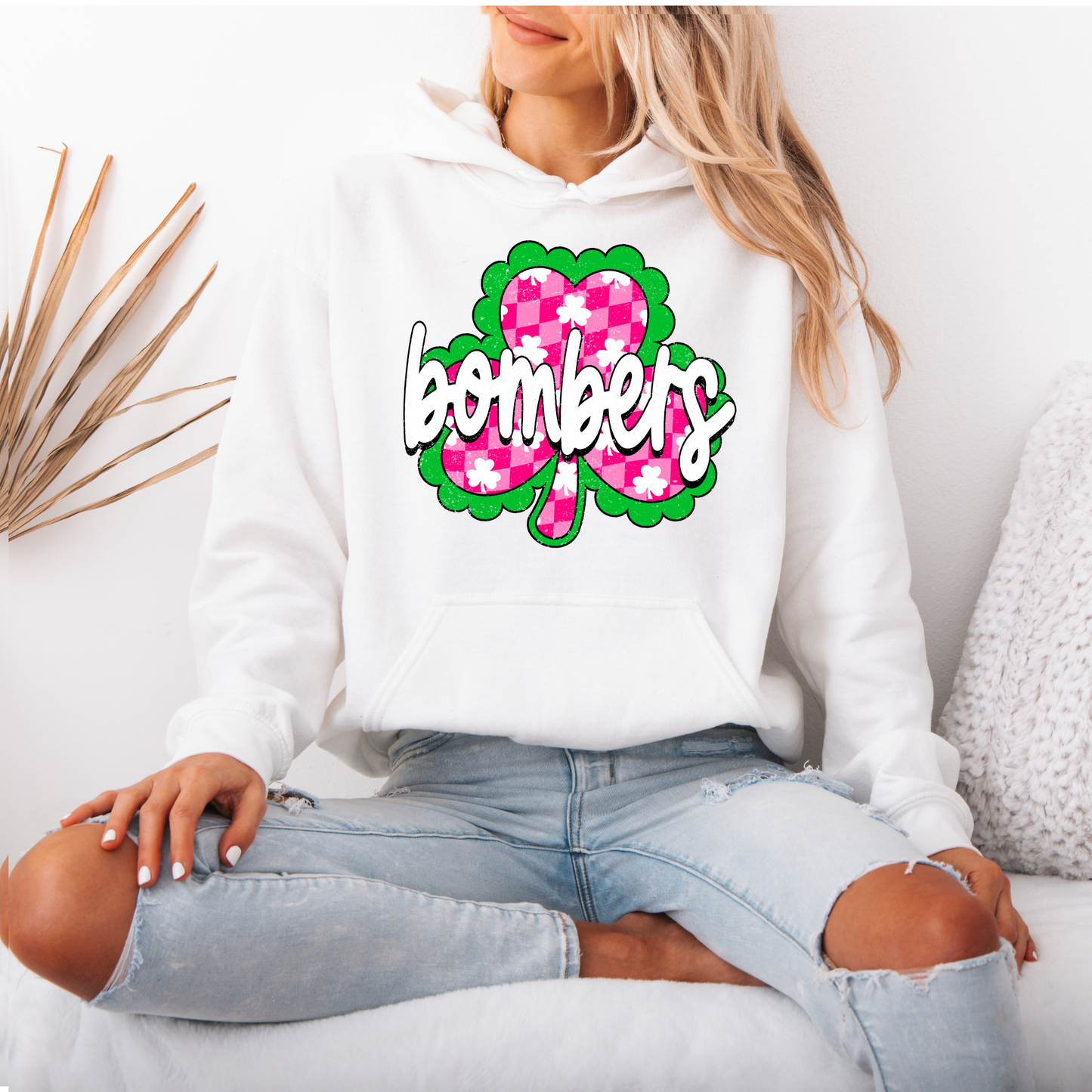 BOMBERS in PinkShamrock - Crewneck Sweatshirt or Hooded Sweatshirt or Tee Shirt