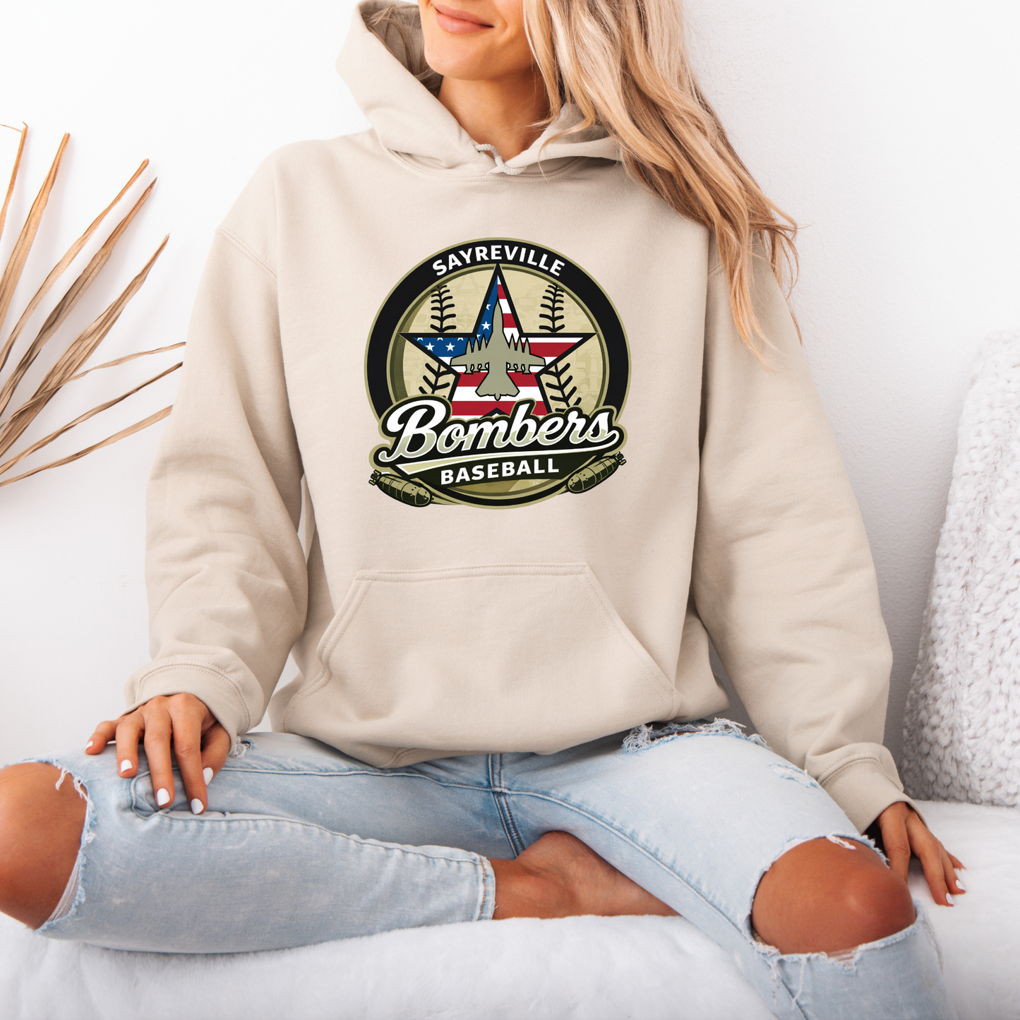 012 - Baseball- Military Baseball Logo - (Tee- Shirt - Crewneck Sweatshirt or Hooded Sweatshirt)