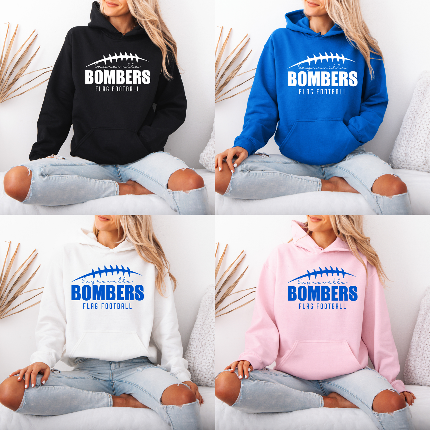 Flag - Bombers Flag Football (Football) - Unisex Hooded Sweatshirt