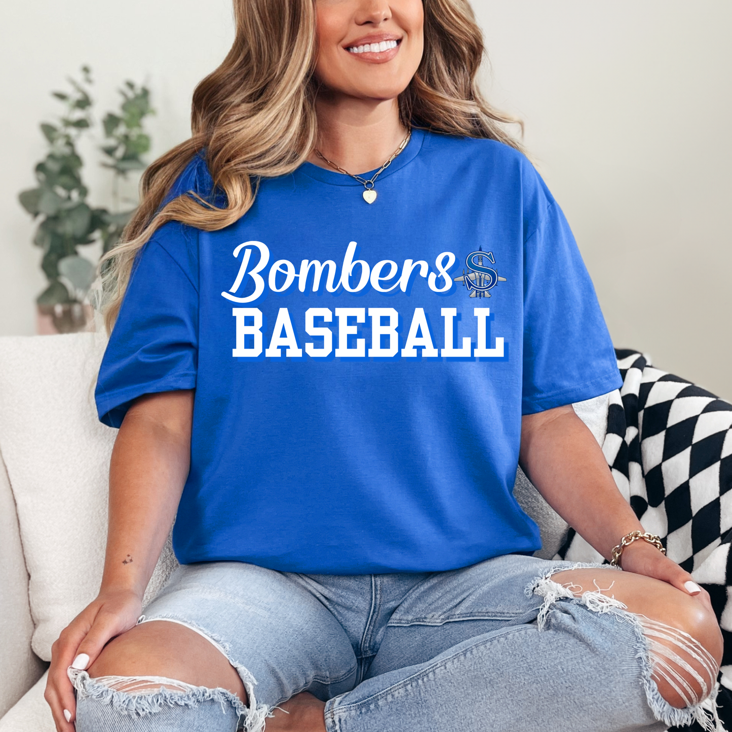 011 - Baseball- Bombers Baseball script - (Tee- Shirt - Crewneck Sweatshirt or Hooded Sweatshirt )