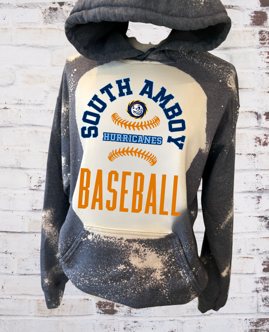 Hurricanes 014- BLEACH - Navy Blue - Bleach HOODED Sweatshirt