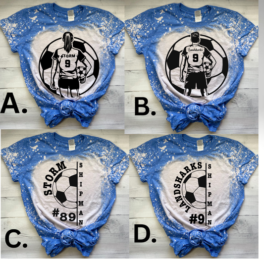 Sayreville AA Soccer 033 - Bleached Customized Soccer Tee-shirt
