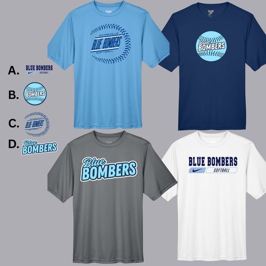 Blue Bombers - Team 365 Performance Short Sleeve Shirt (set 2)