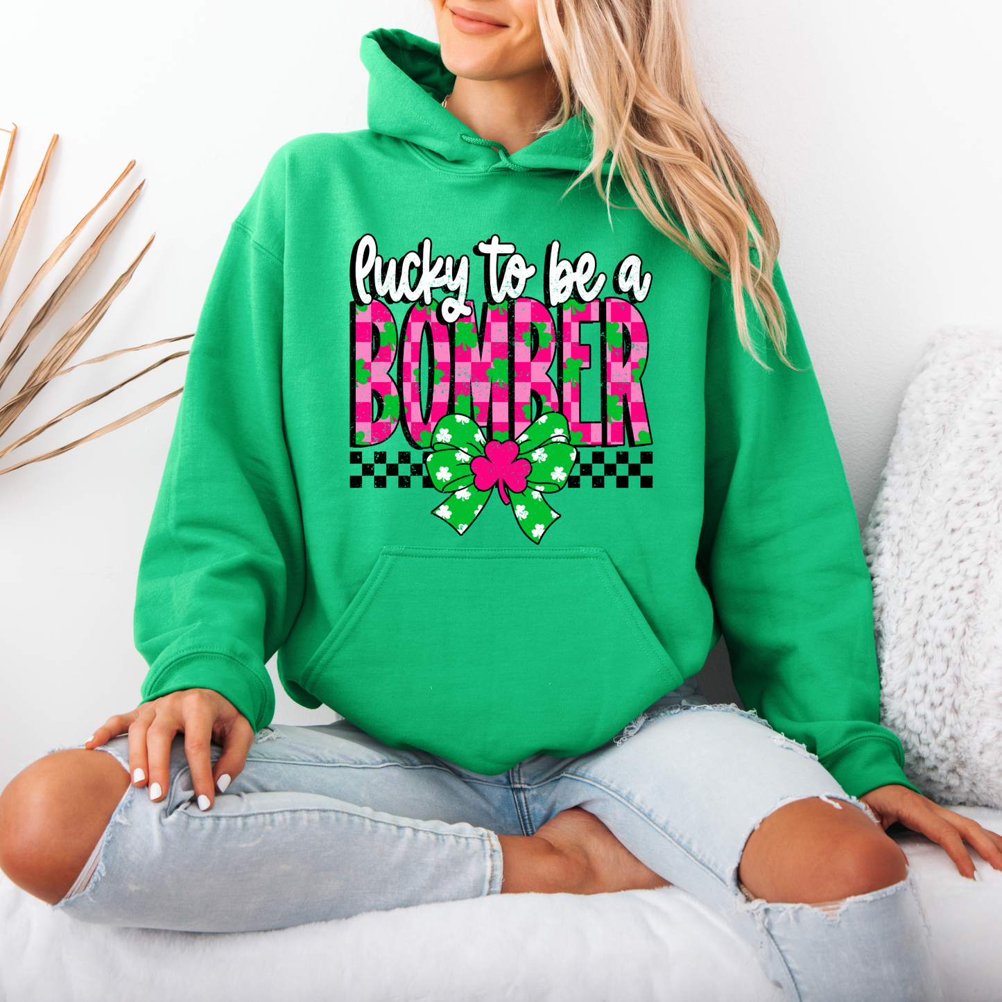 Lucky To Be A BOMBERS St. Patty's - Crewneck Sweatshirt or Hooded Sweatshirt or Tee Shirt