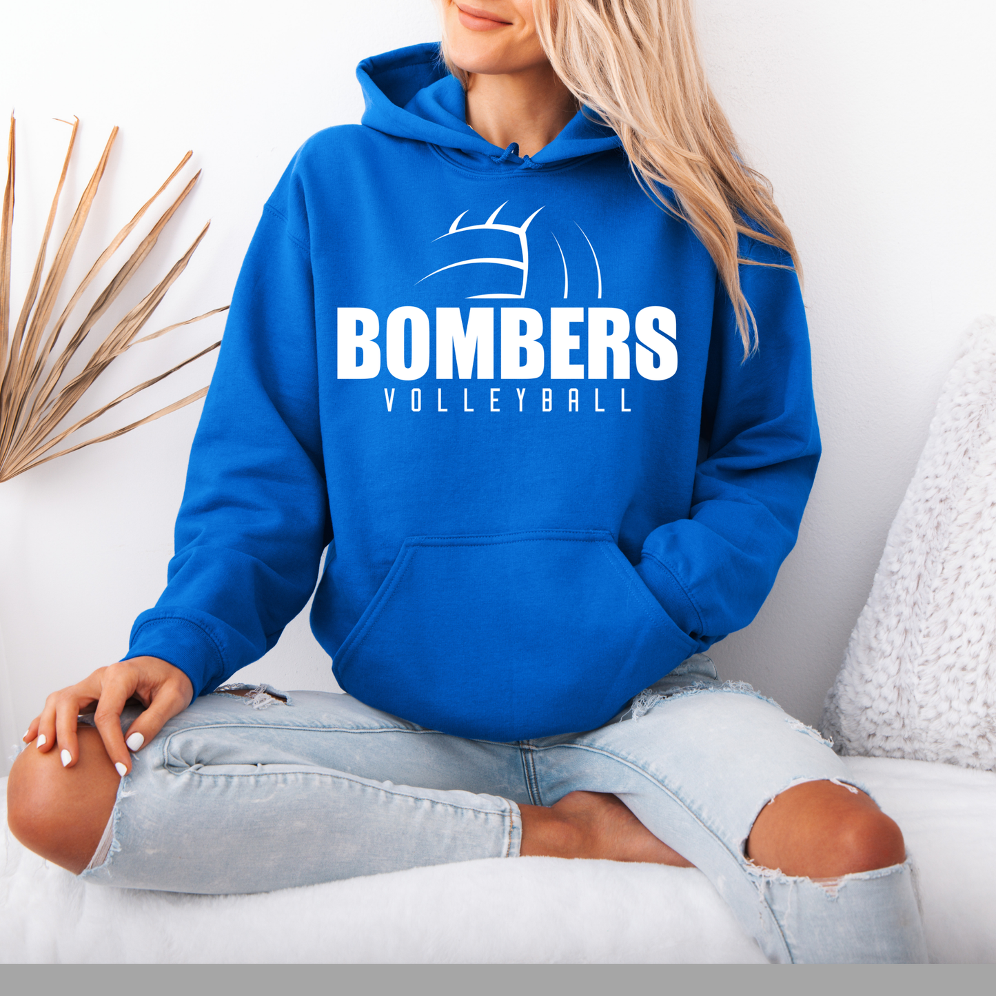 Volleyball 004 -Fleece Hooded Sweatshirt