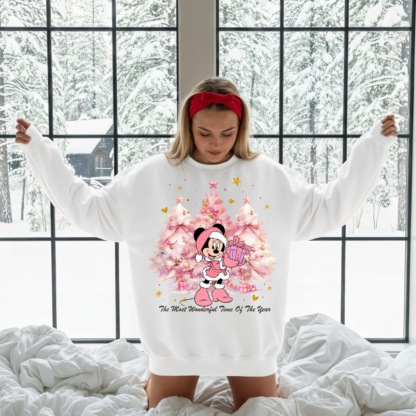 003 - PINK Minnie Mouse - Tee-shirt - Crewneck or Hooded Sweatshirt