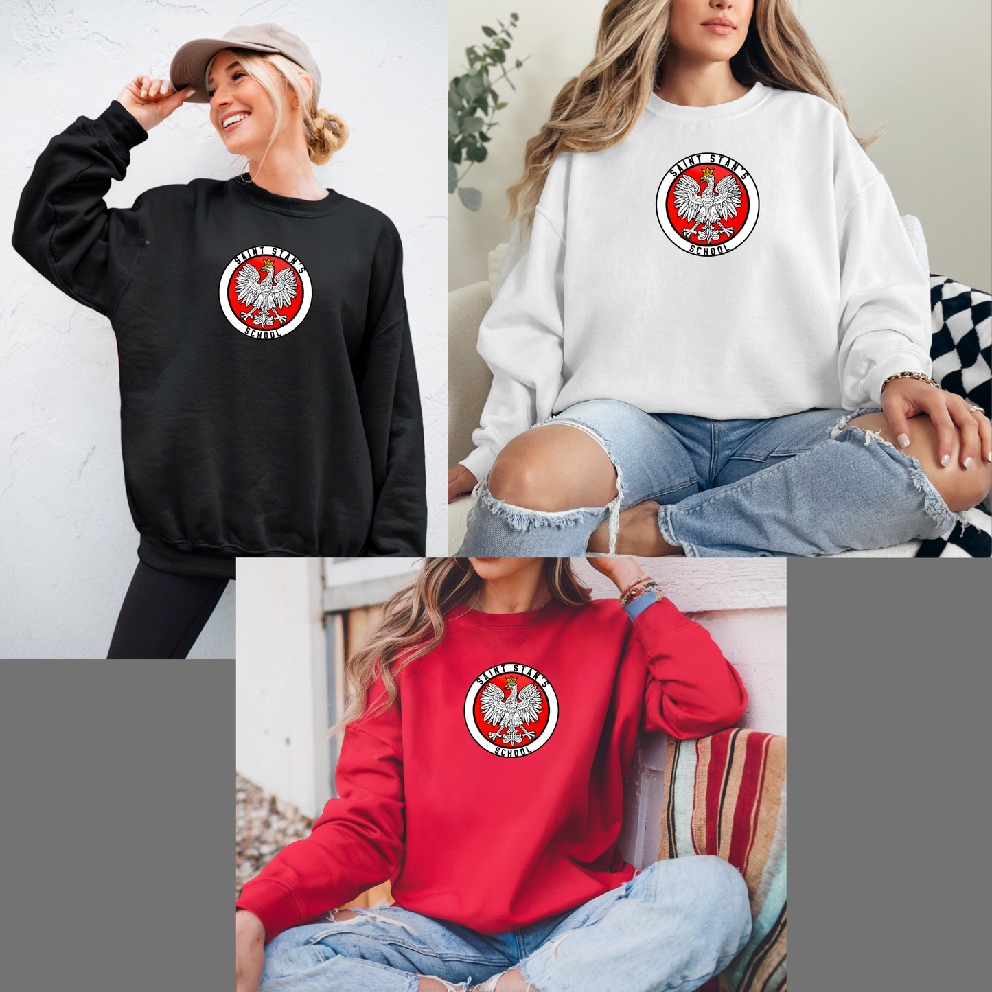 SSK 013 - St. Stans original Logo - CREW Neck Sweatshirt
