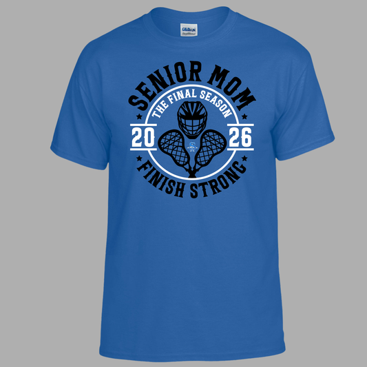 LAX- SENIOR MOM MOM- Crewneck Sweatshirt or Hooded Sweatshirt or Tee Shirt