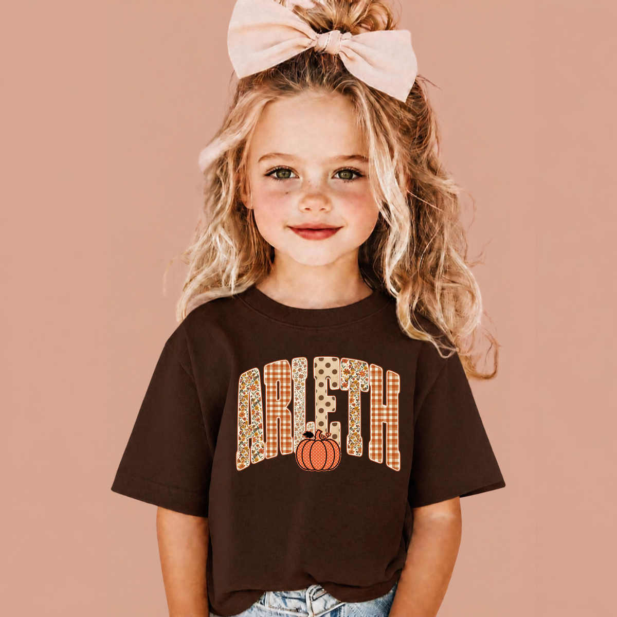 Arleth 028 - Arleth Fall Pumpkin - Tee Shirt, Crew neck Sweatshirt, or Hooded Sweatshirt