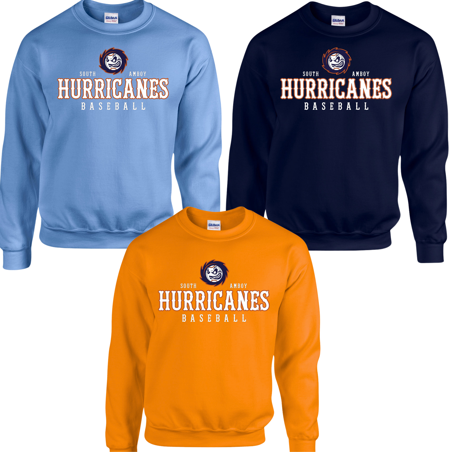 Hurricanes - Hurricanes Baseball - Fleece Crew Neck Sweatshirt