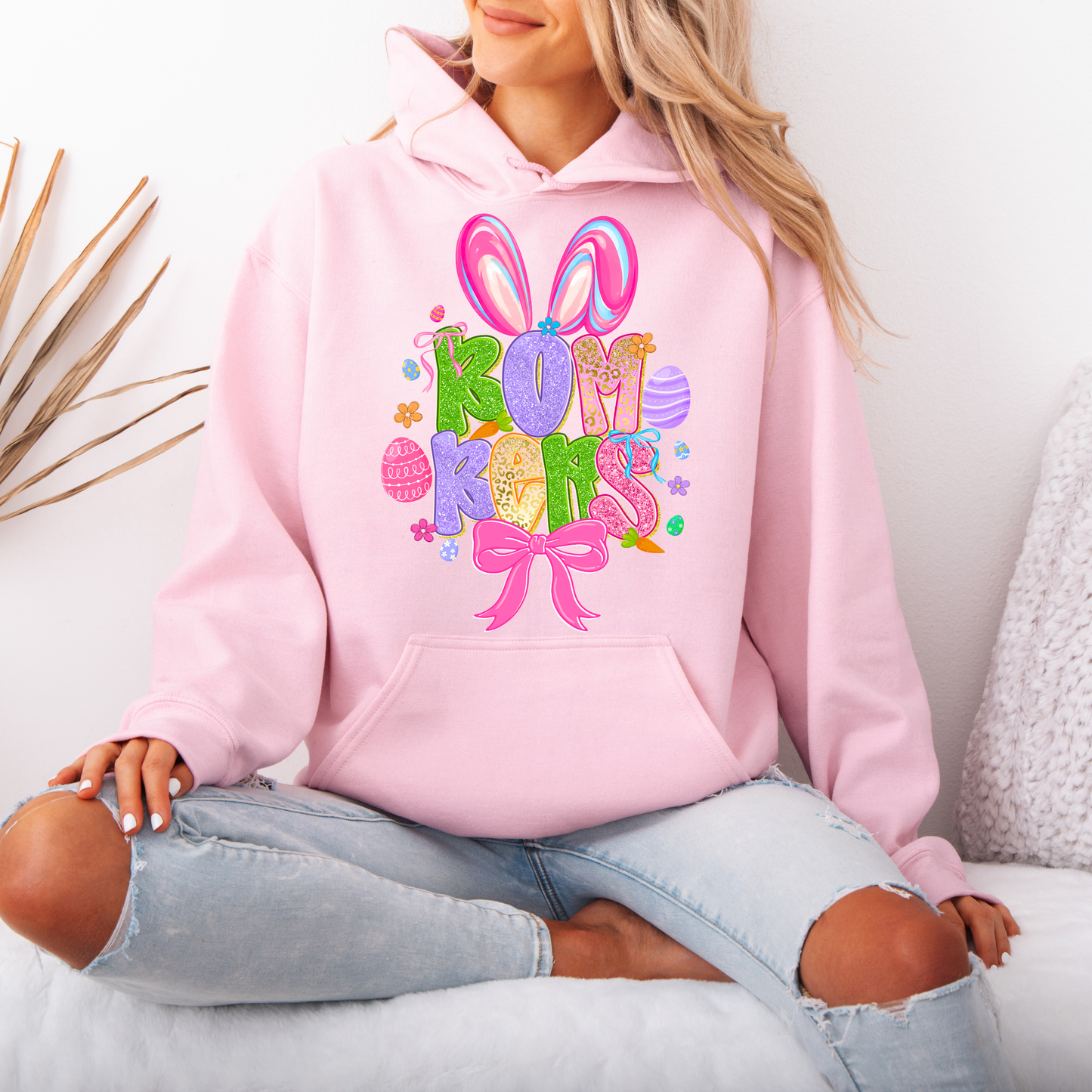 BOMBERS bunny ear wording- Crewneck Sweatshirt or Hooded Sweatshirt or Tee Shirt