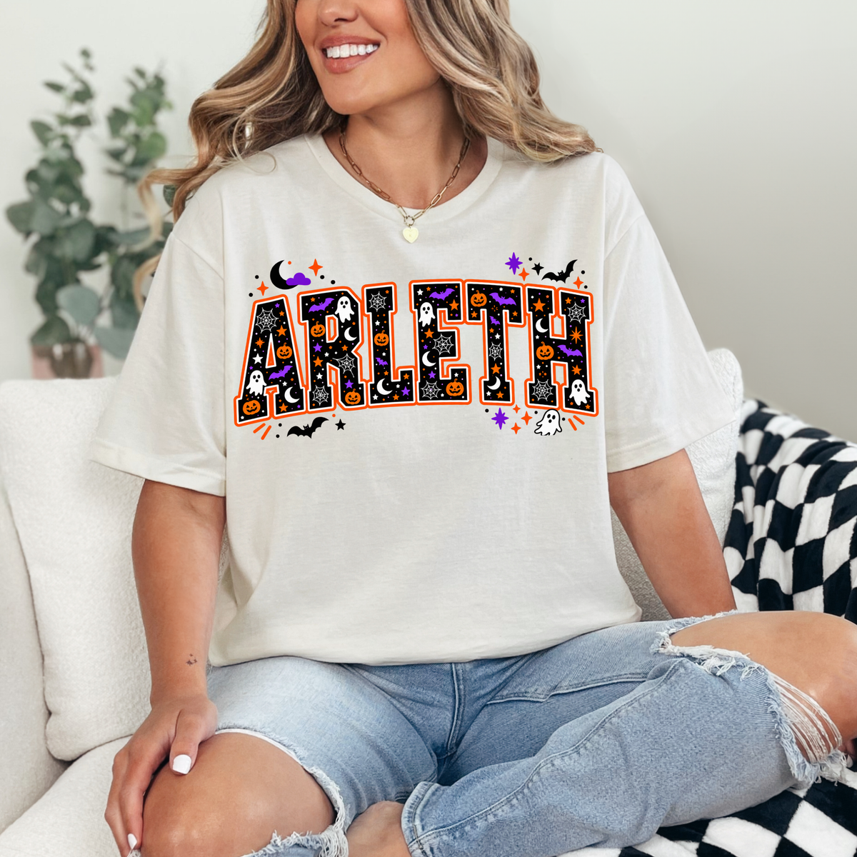Arleth 023 - ARLETH (Halloween design) Tee Shirt, Crew neck Sweatshirt, or Hooded Sweatshirt