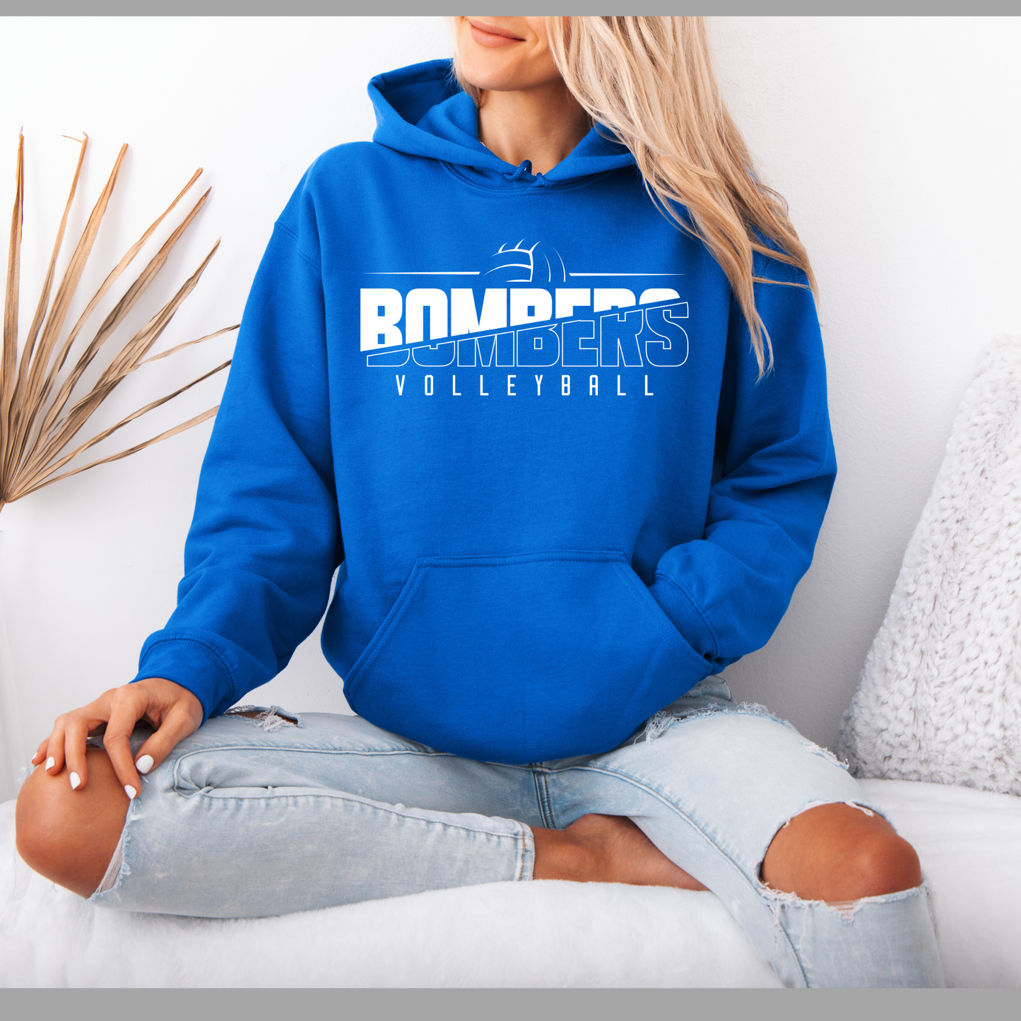 Volleyball 004 -Fleece Hooded Sweatshirt