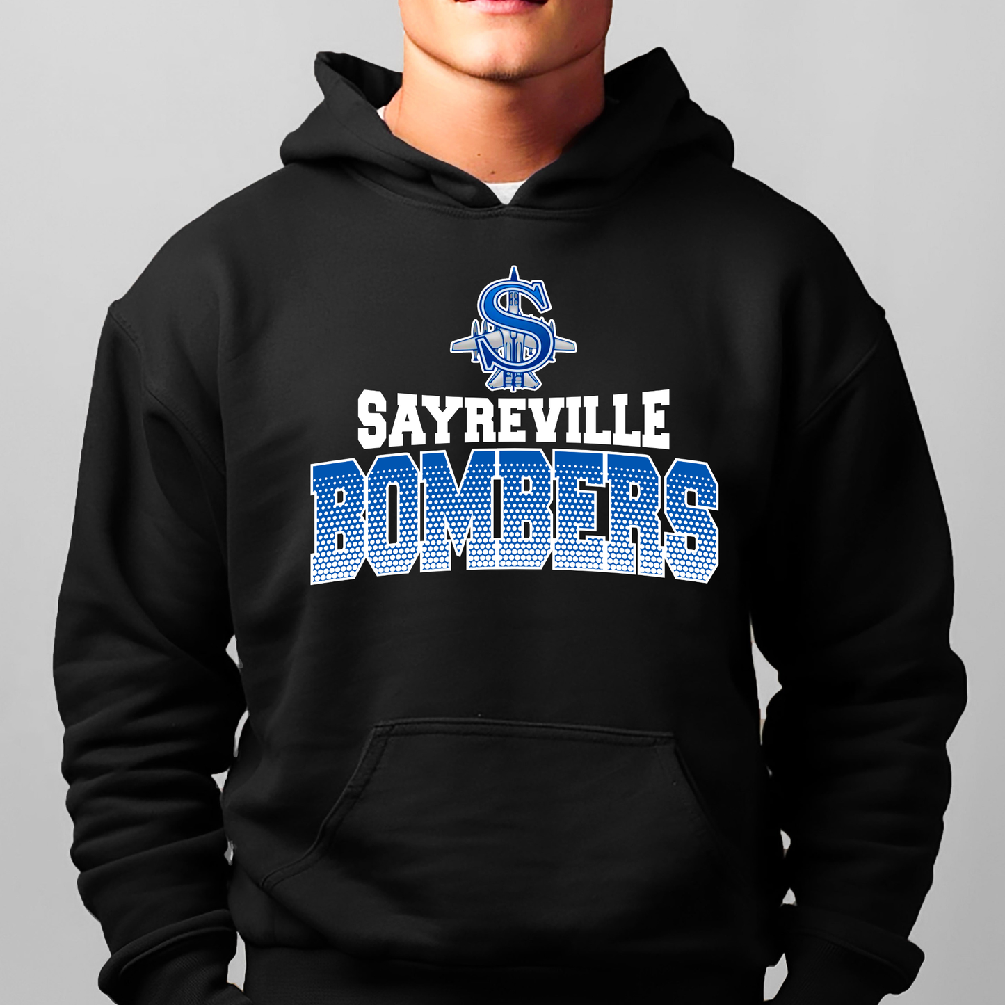 Softball 026- Sayreville Bombers- Crewneck Sweatshirt or Hooded Sweatshirt or Tee Shirt
