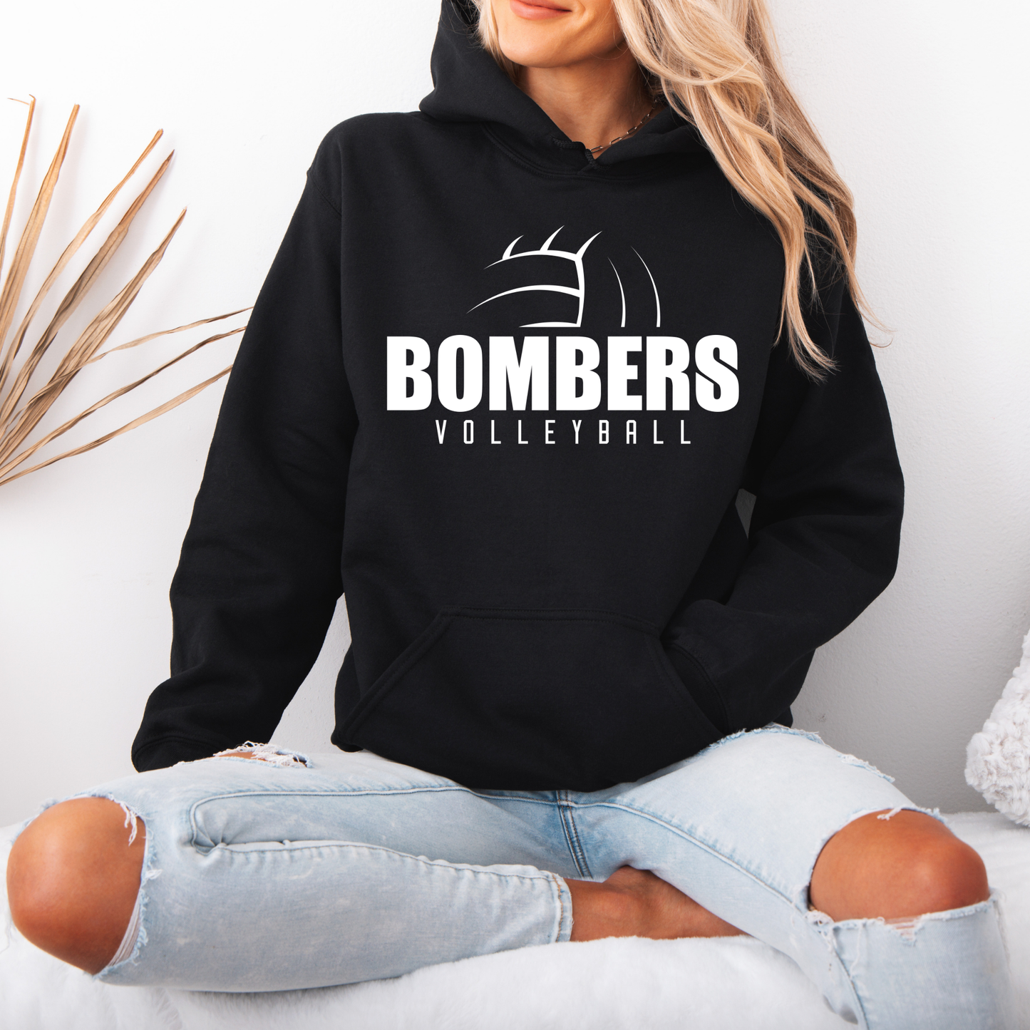 Volleyball 004 -Fleece Hooded Sweatshirt