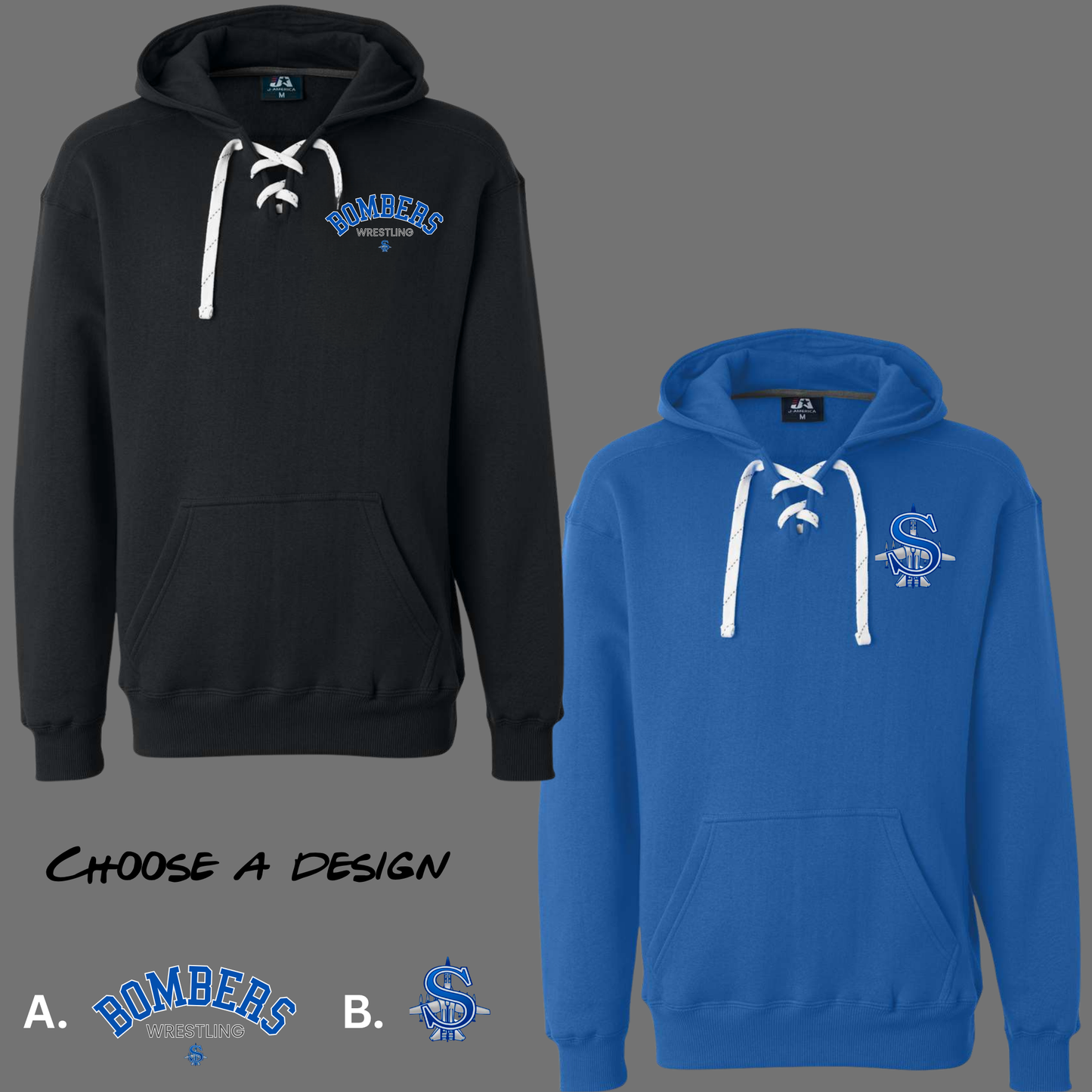 Wrestling 023 -J America Thick tie up Hooded Sweatshirt