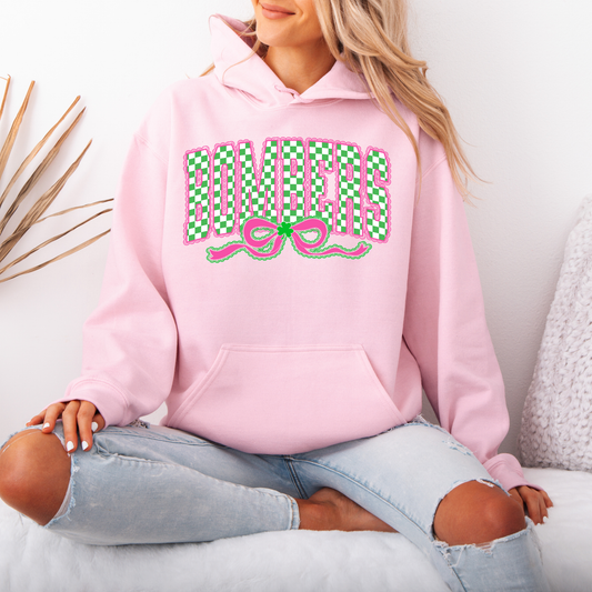 BOMBERS Pink lace green checkered - Crewneck Sweatshirt or Hooded Sweatshirt or Tee Shirt