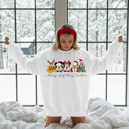031 - Merry Christmas Characters- Tee-shirt - Crewneck or Hooded Sweatshirt