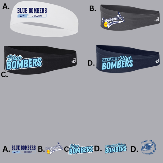 Blue Bombers - Badger Headbands