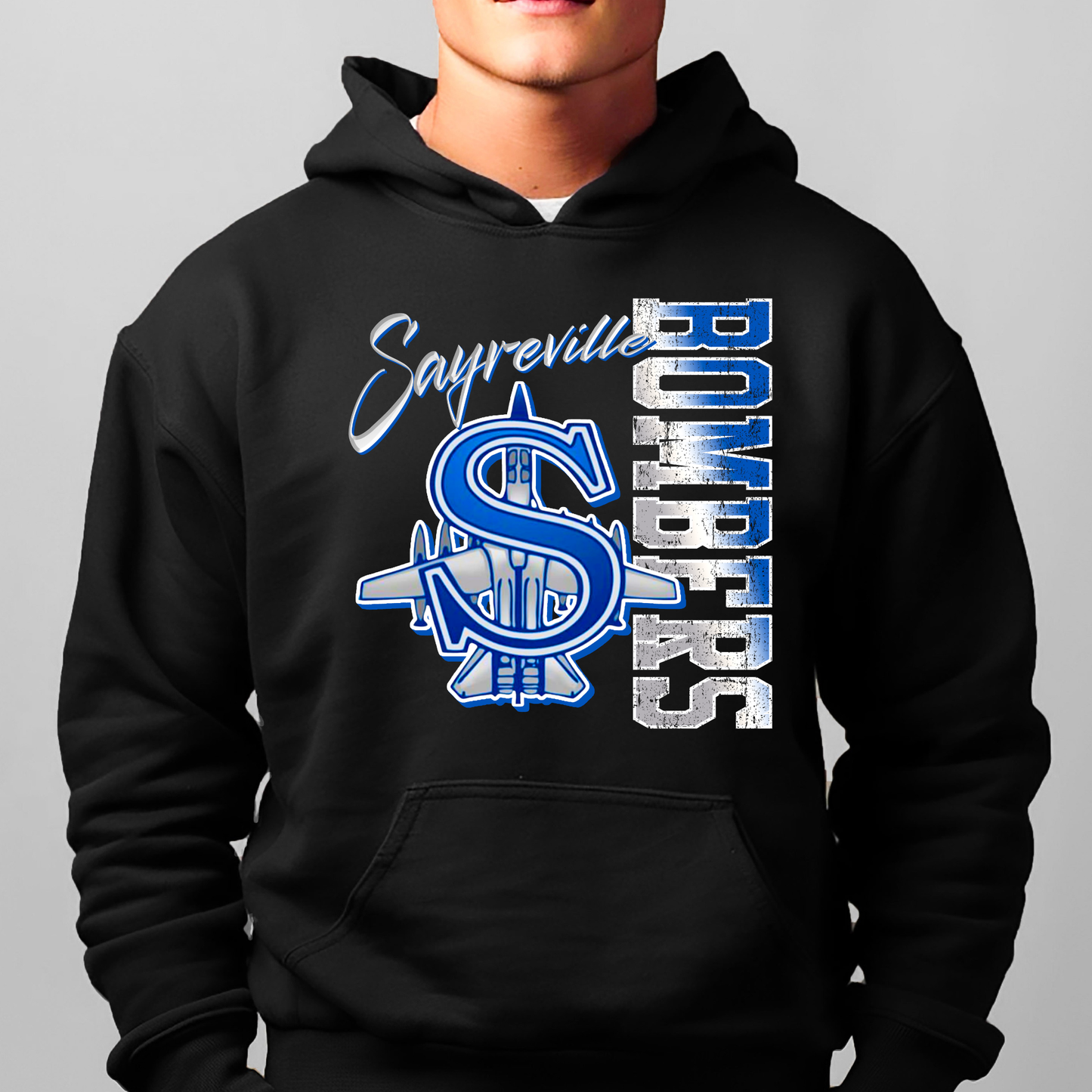 Softball 025- Sayreville Bombers- Crewneck Sweatshirt or Hooded Sweatshirt or Tee Shirt